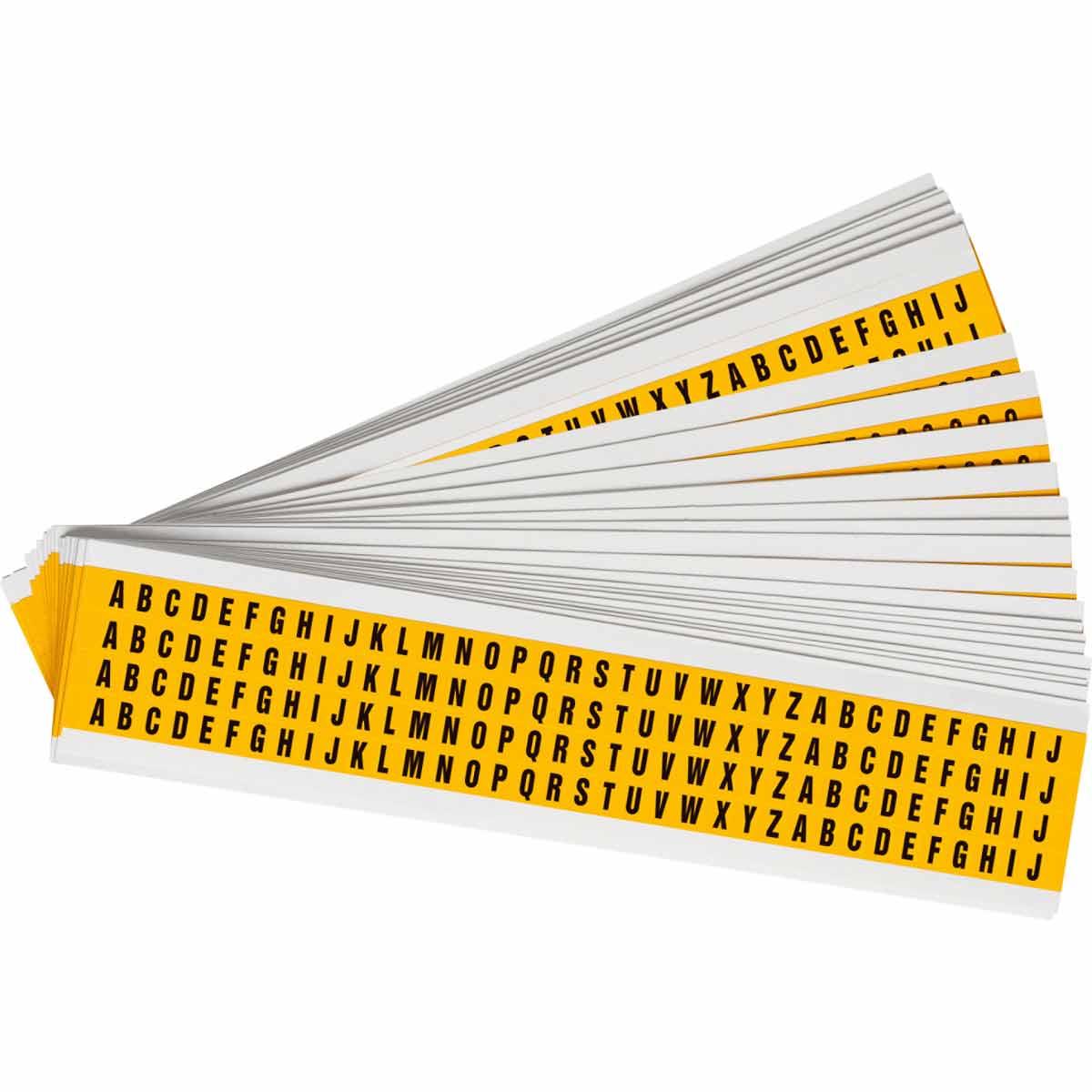 1500-LTR KIT 0.25 in Vinyl N&L BK on YL A to Z /PK