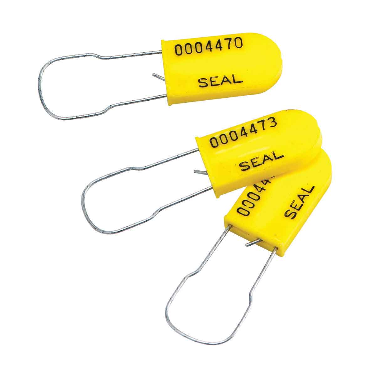 95175 PLASTIC PADLOCK SEALS GALVANIZED YELLOW