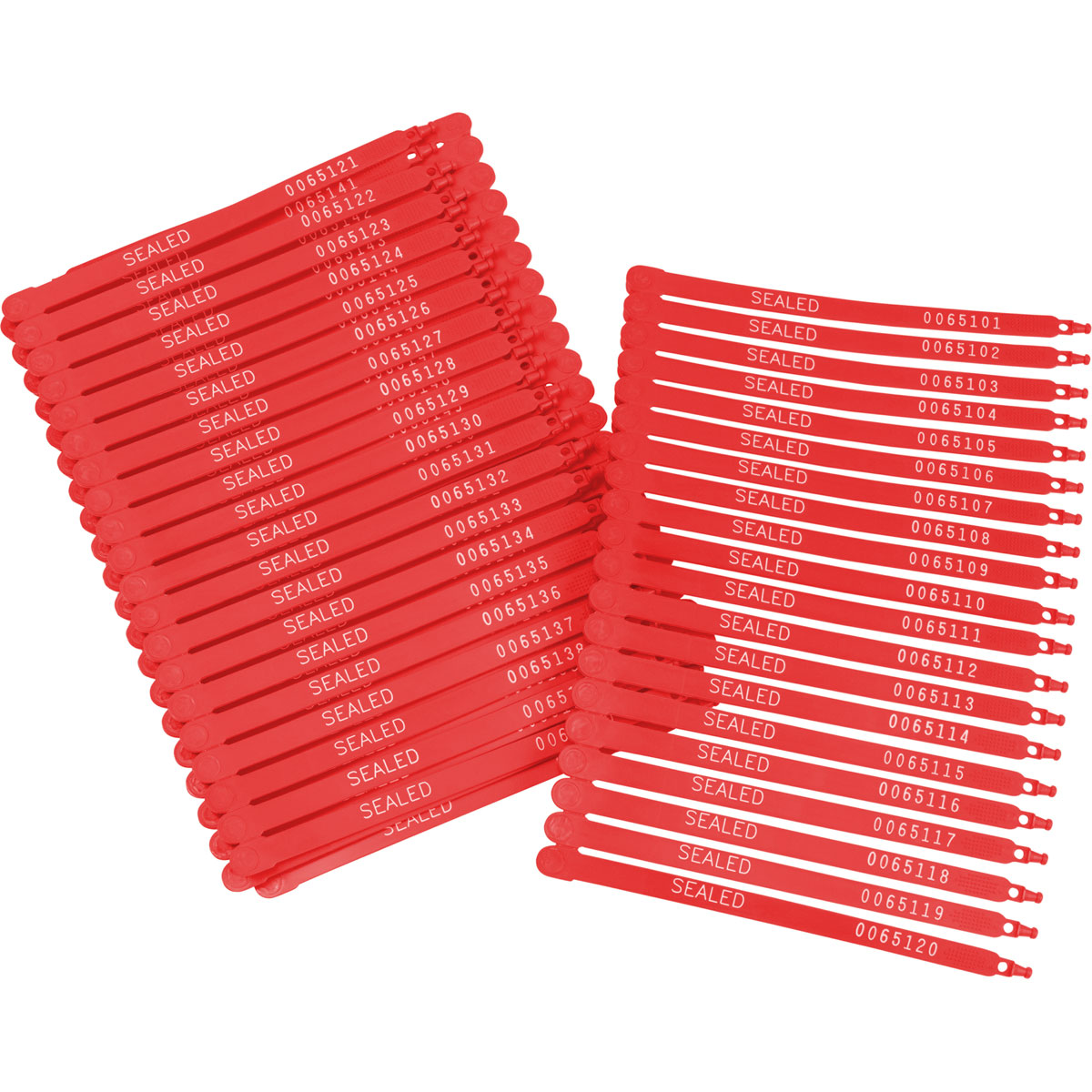 TRUCK SEALS 7.5" RED 100/PACK