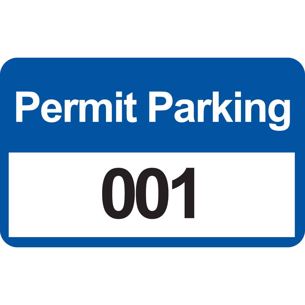 95207 BUMPER TAGS, 001-100, BLUE
