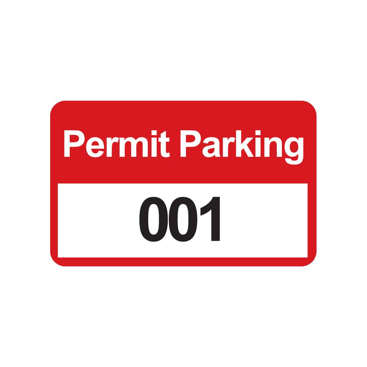 95208 BUMPER TAGS, 001-100, RED