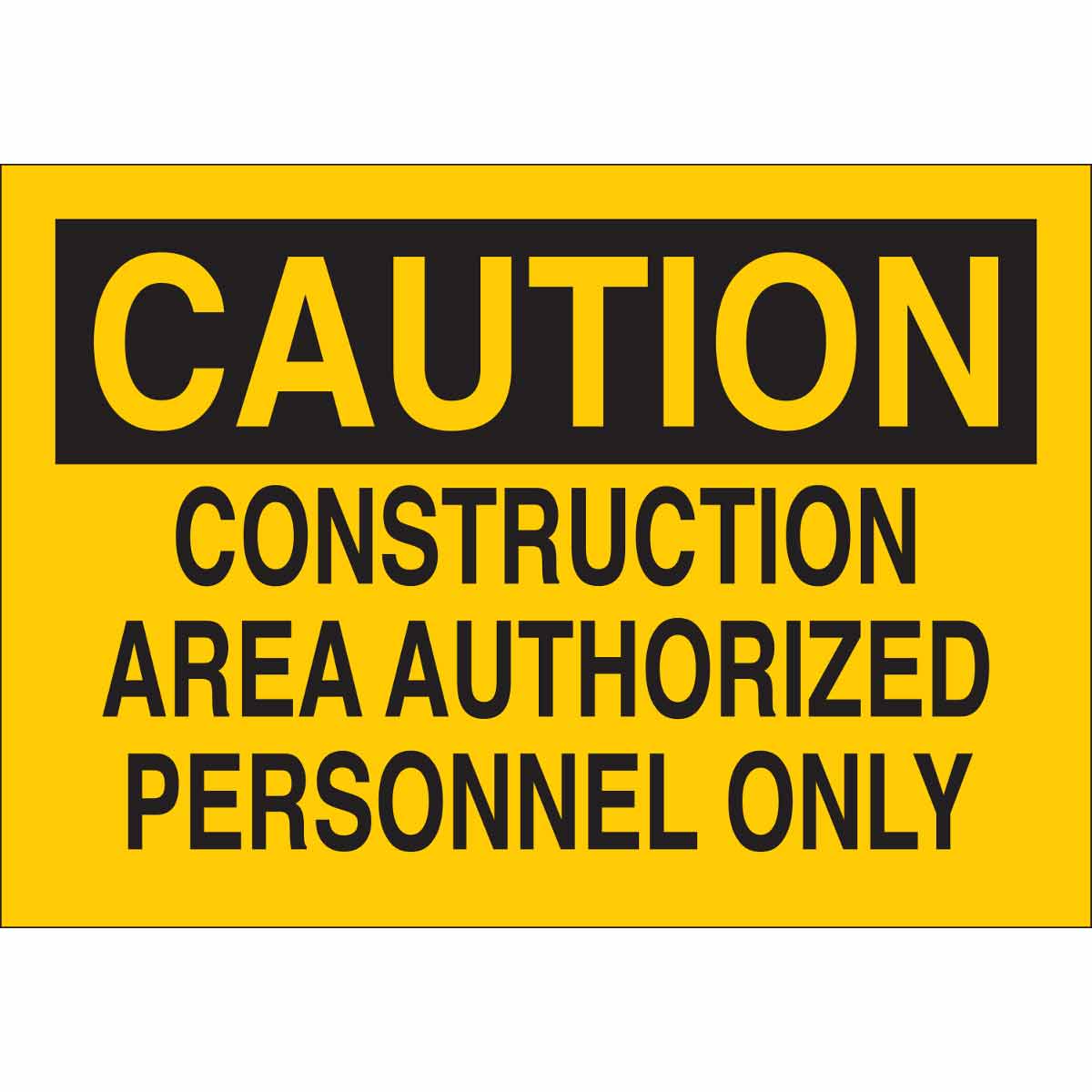 95340 B401 10X14 BLK/YEL CAUTION