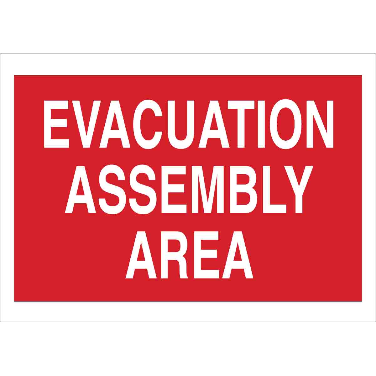 Brady 139598 PlasticEmergency Assembly Point Sign White on Green 10 H x 14 W Text and Symbol 
