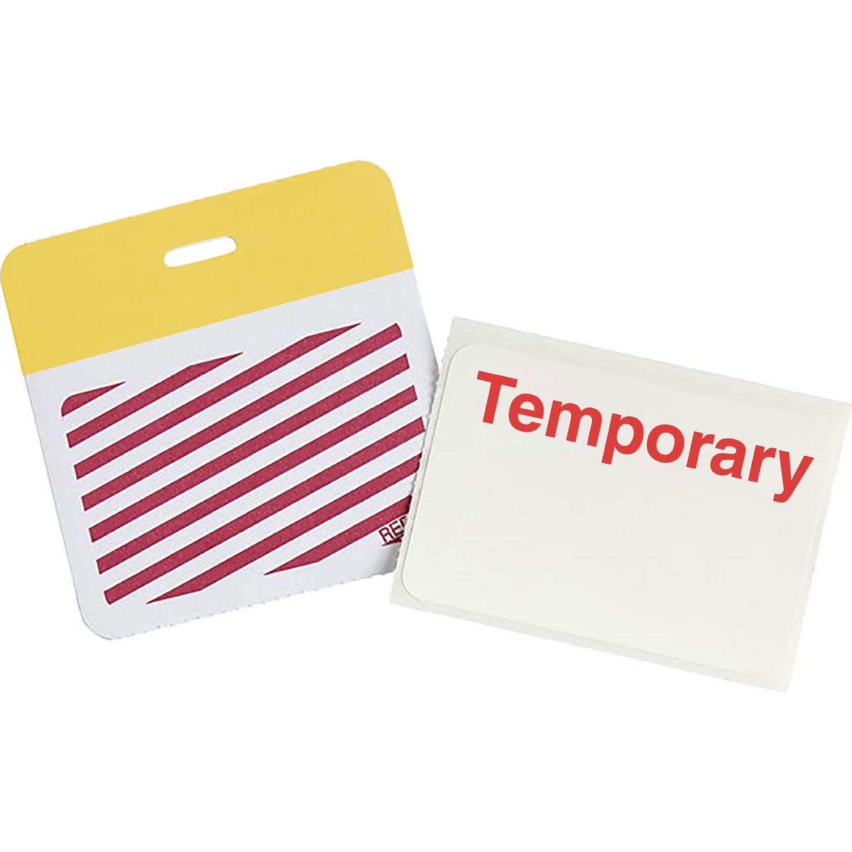 95665 2-PART, 1-DAY TD BADGE W/YELLO