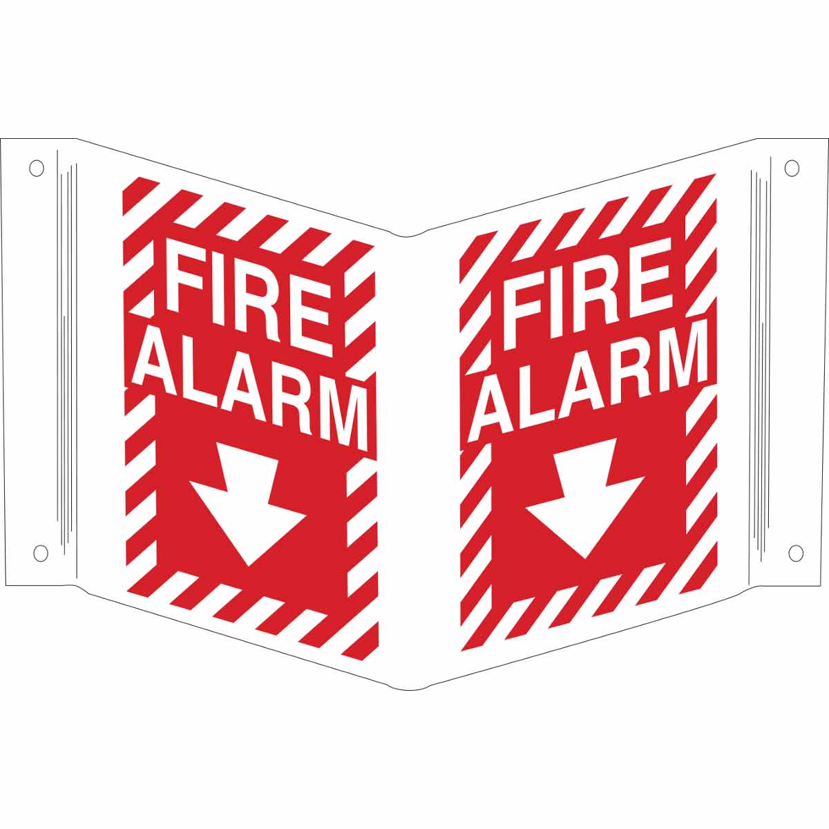 96907 B450,12.5X18",HIGH VIS SIGN, FIRE ALARM