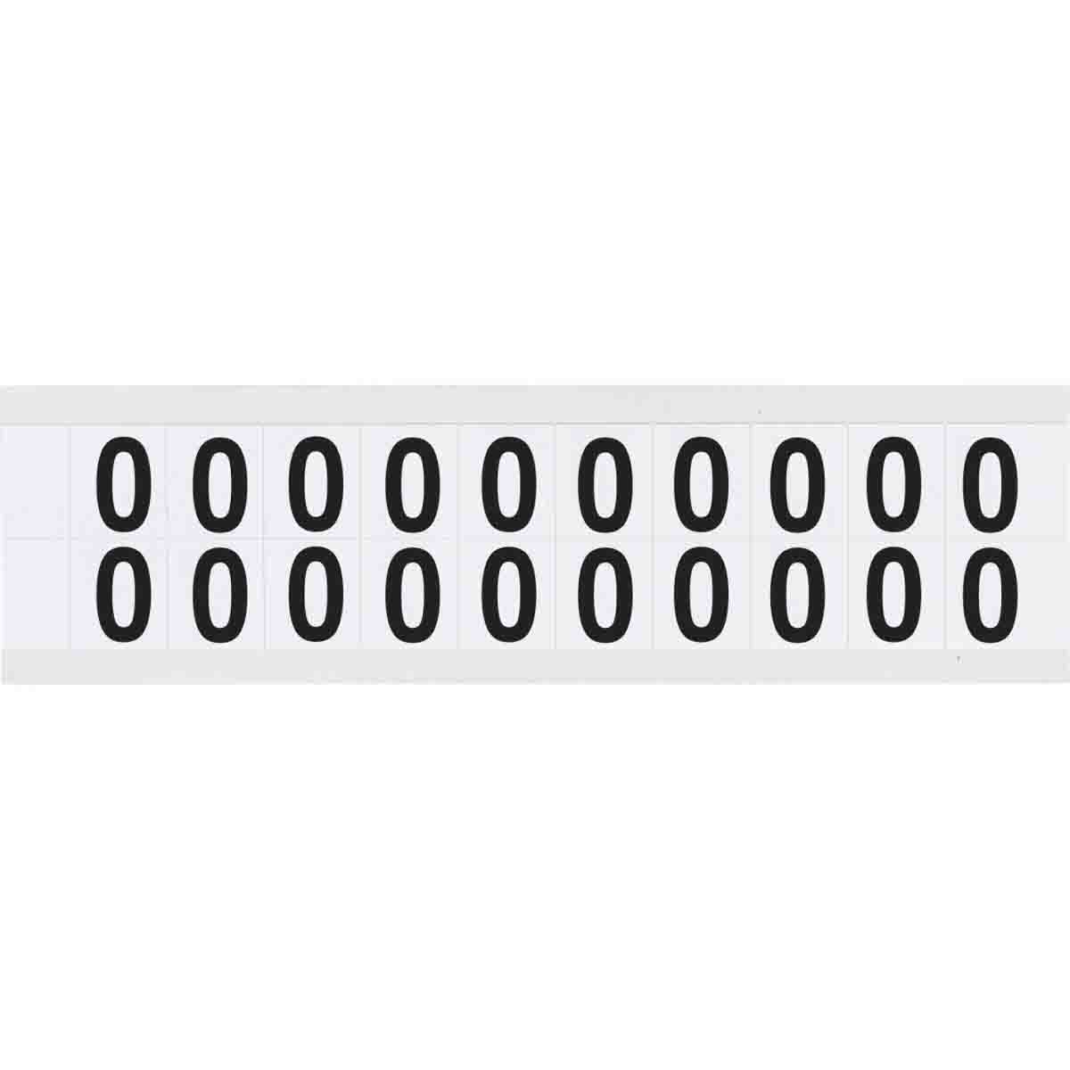 9712-0 0.625" Vinyl N&L Black on White 0 20/PK