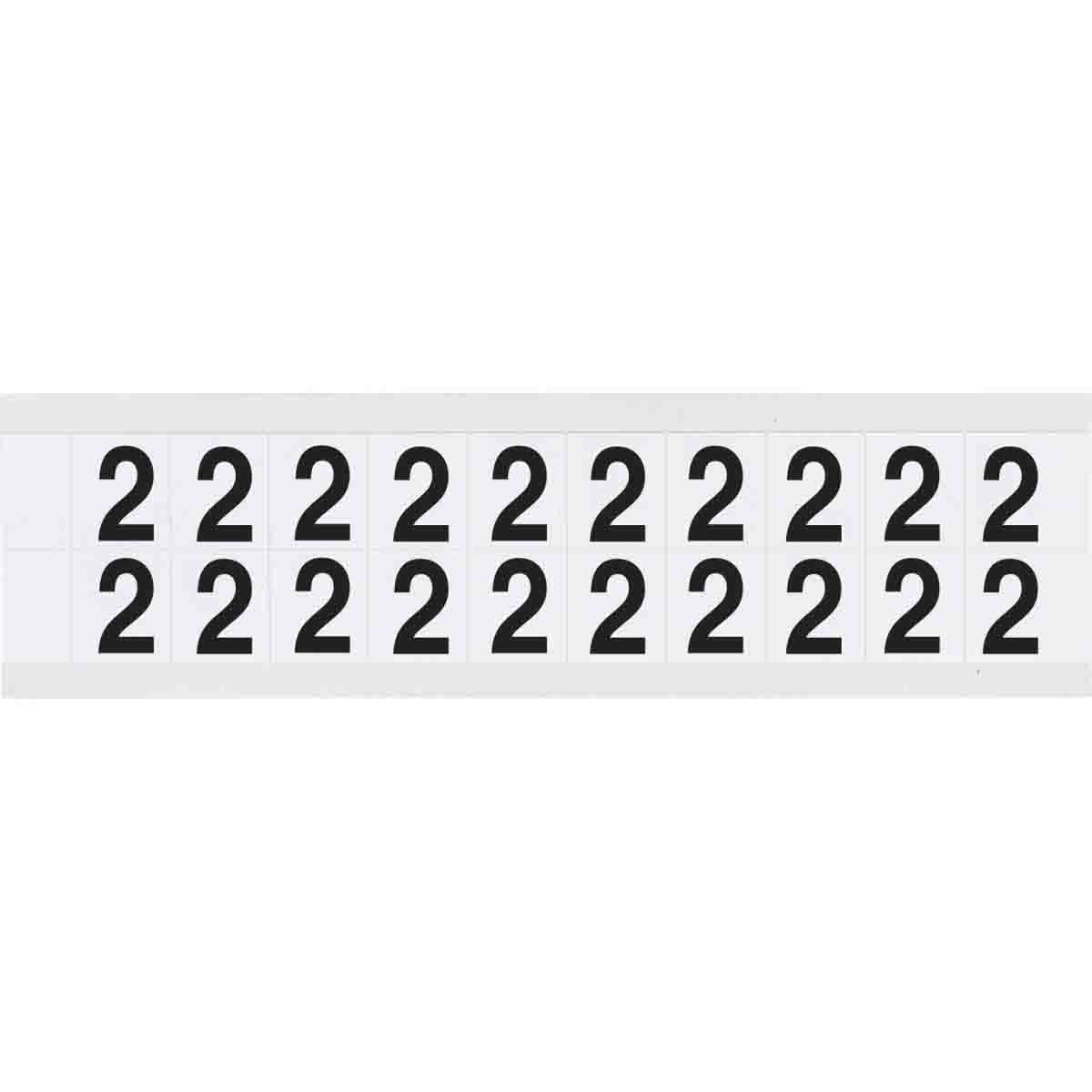 9712-2 0.625" Vinyl N&L Black on White 2 20/PK