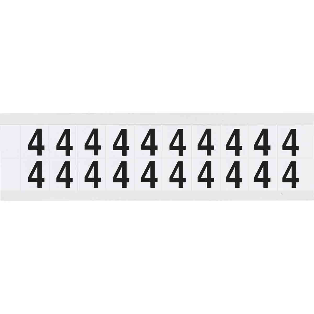 9712-4 0.625" Vinyl N&L Black on White 4 20/PK