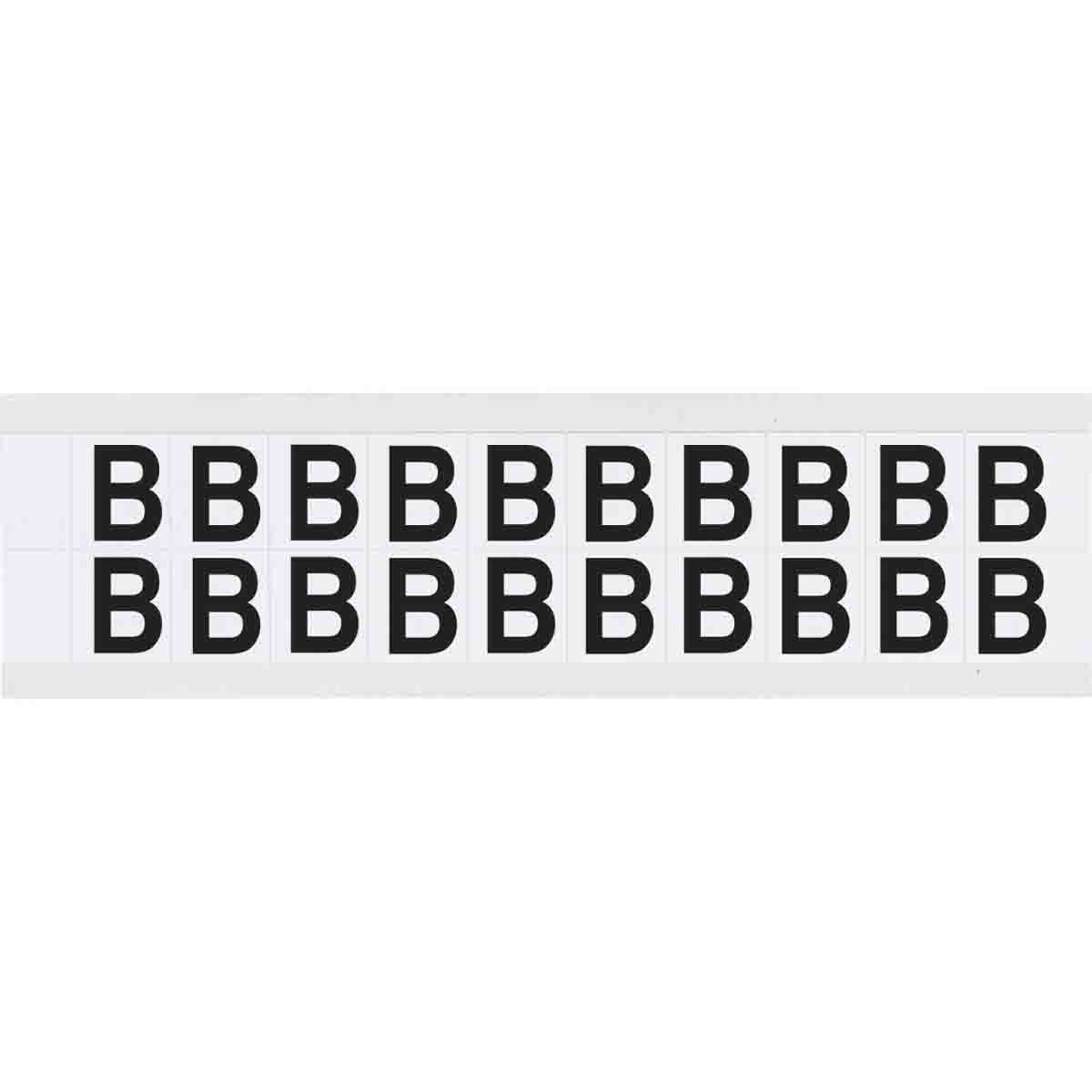 9712-B 0.625" Vinyl N&L Black on White B 20/PK