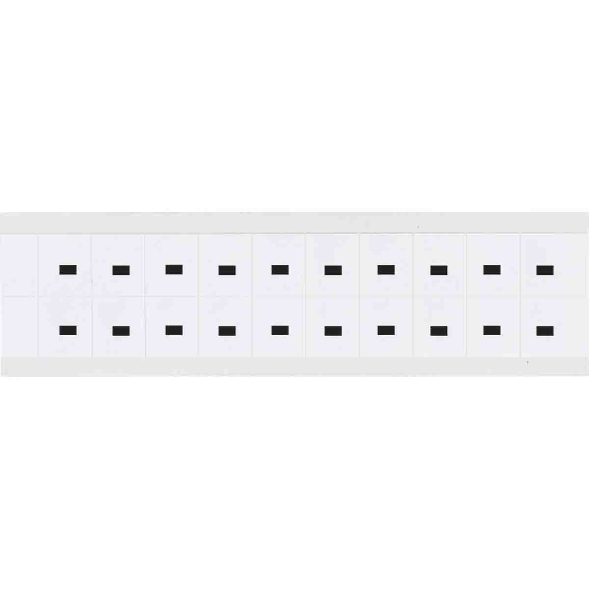 9712-DSH 0.625" Vinyl N&L Black on White - 20/PK