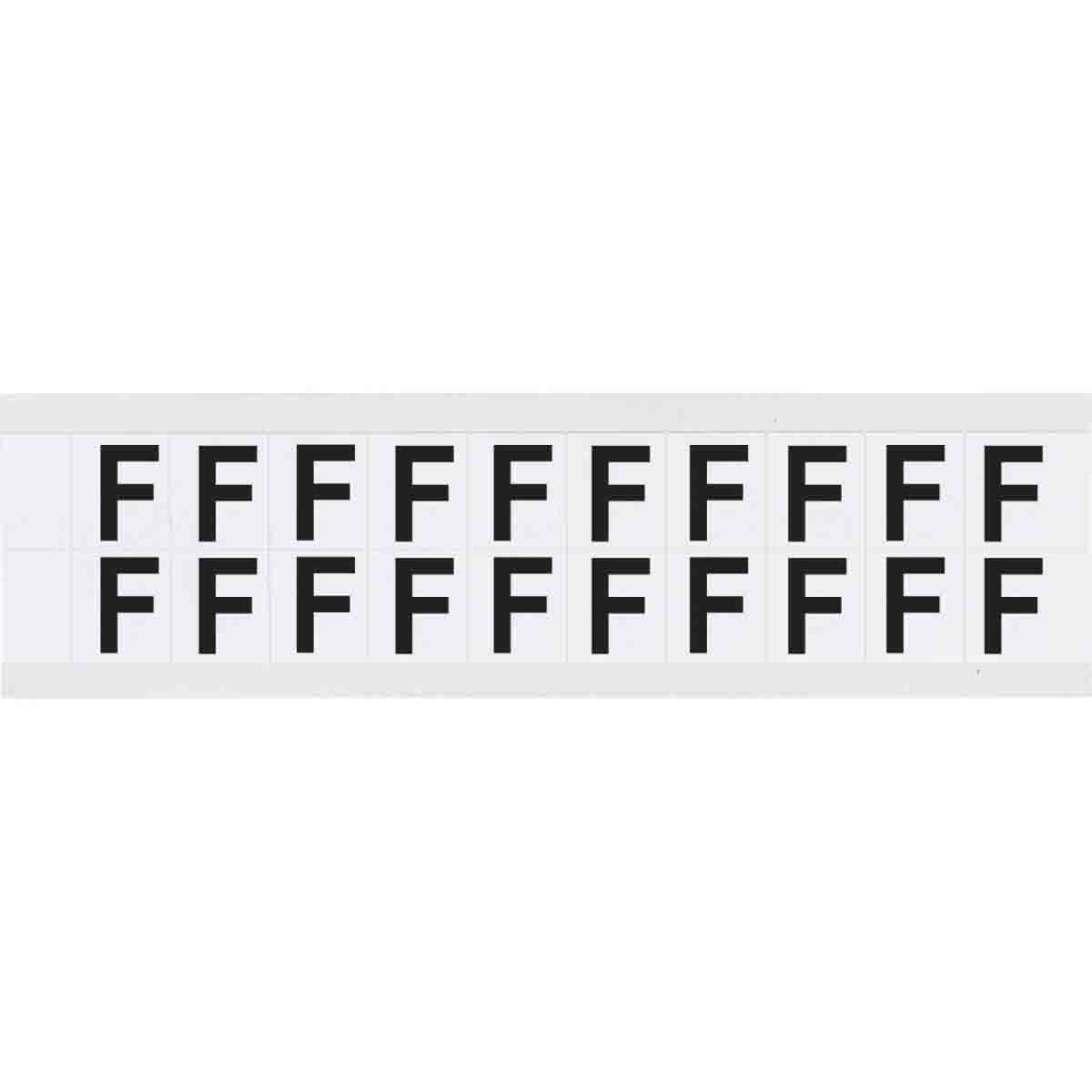 9712-F 0.625" Vinyl N&L Black on White F 20/PK