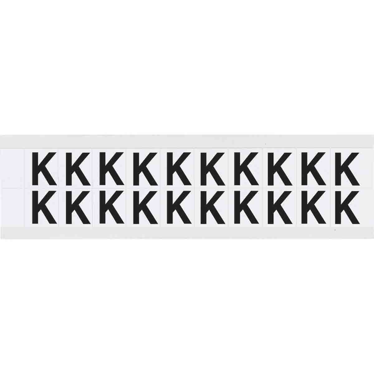 9712-K 0.625" Vinyl N&L Black on White K 20/PK