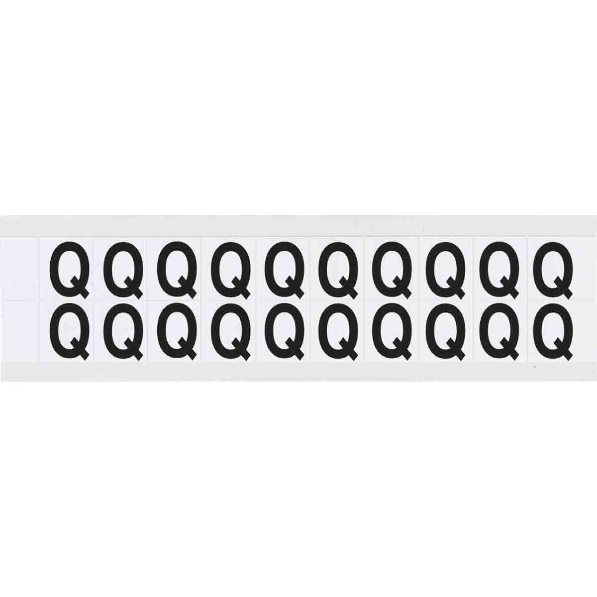 9712-Q 0.625" Vinyl N&L Black on White Q 20/PK