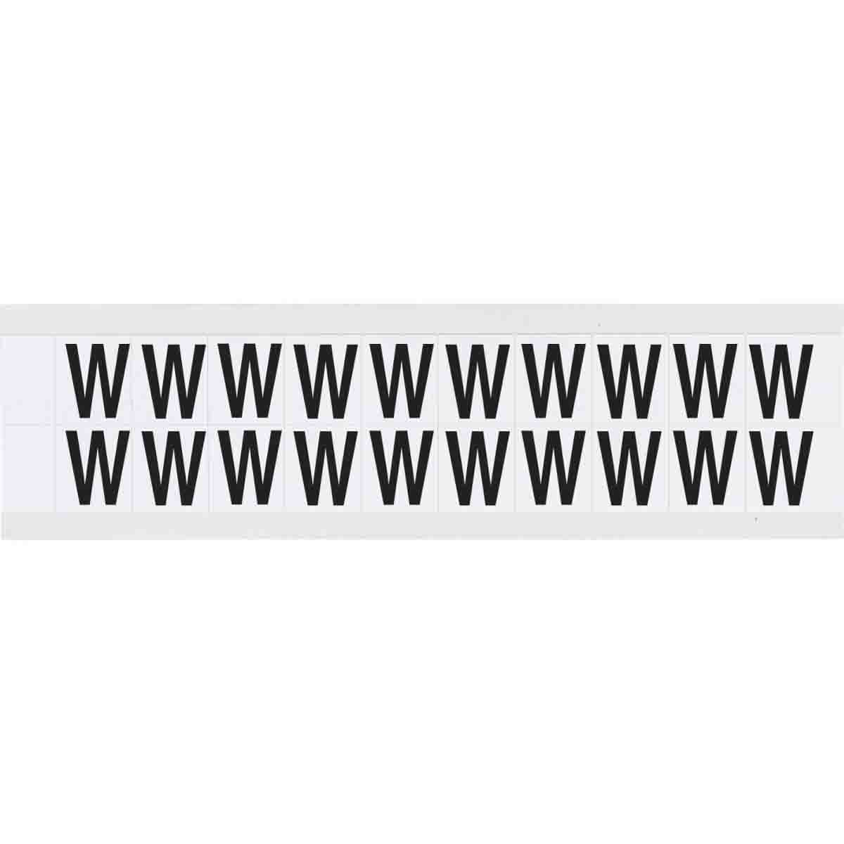 9712-W 0.625" Vinyl N&L Black on White W 20/PK