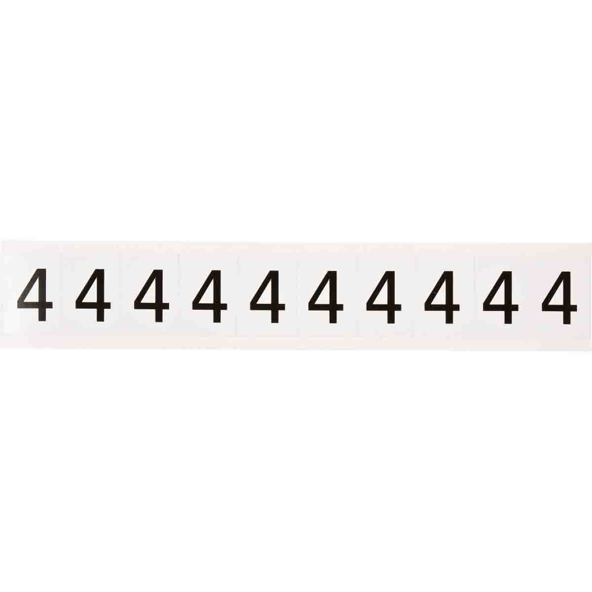 9713-4 1 in Vinyl N&L Black on White 4 10/PK