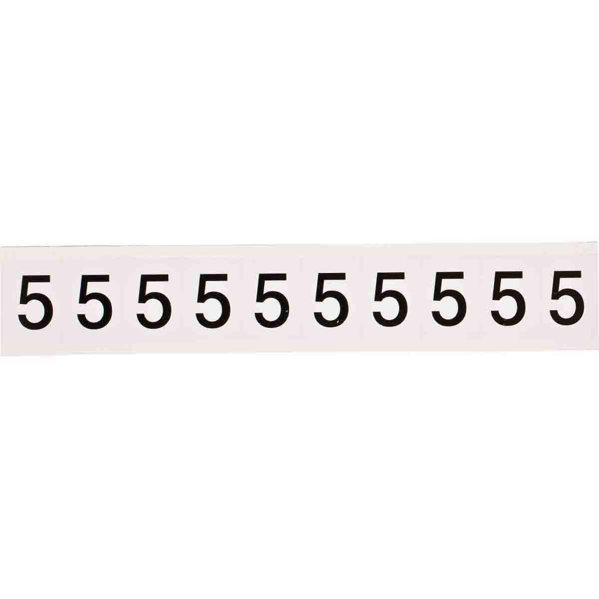 9713-5 1 in Vinyl N&L Black on White 5 10/PK