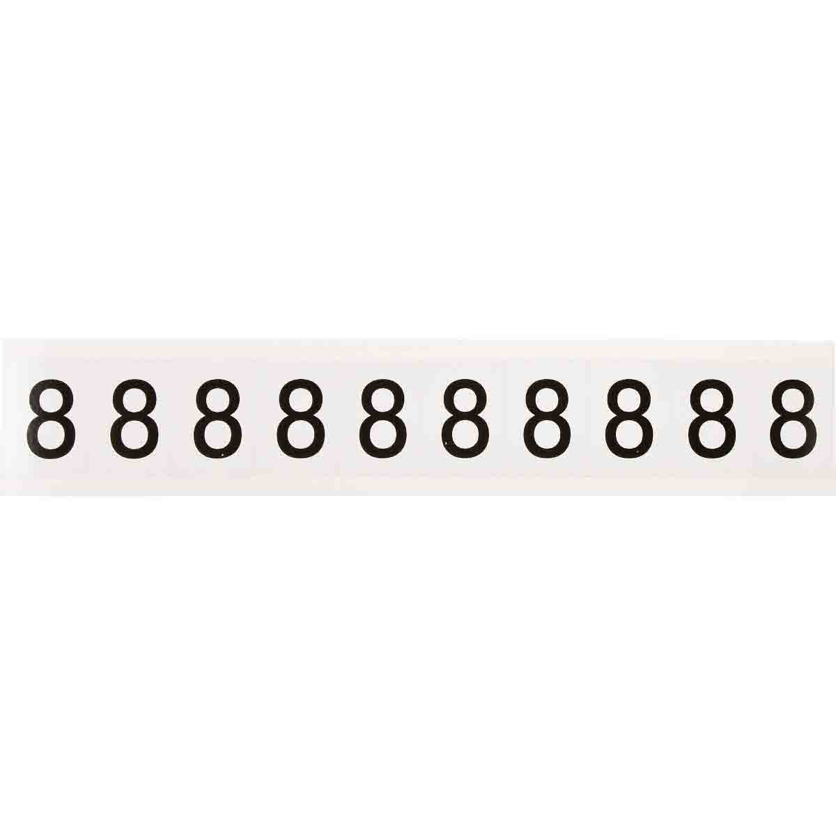 9713-8 1 in Vinyl N&L Black on White 8 10/PK