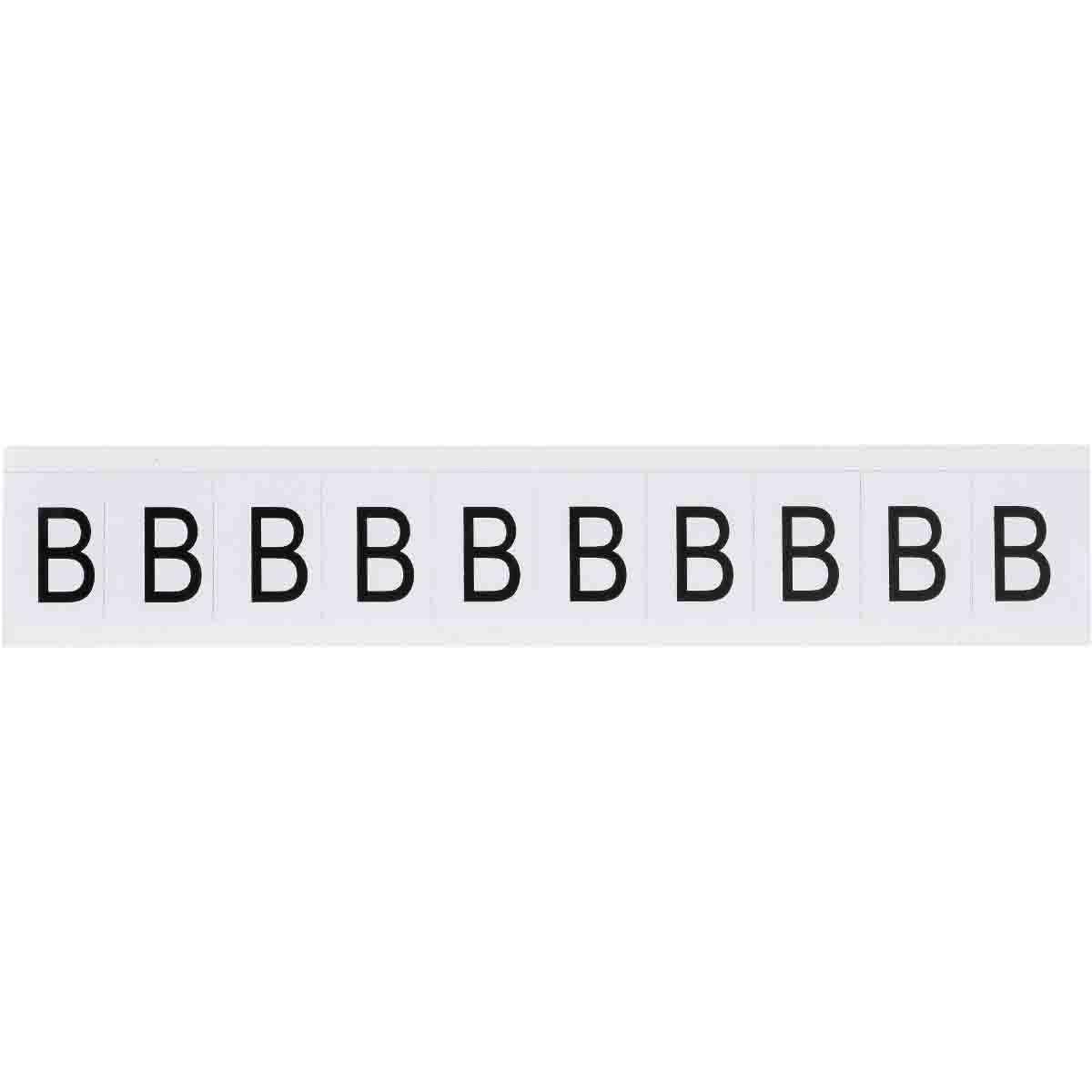 9713-B 1 in Vinyl N&L Black on White B 10/PK