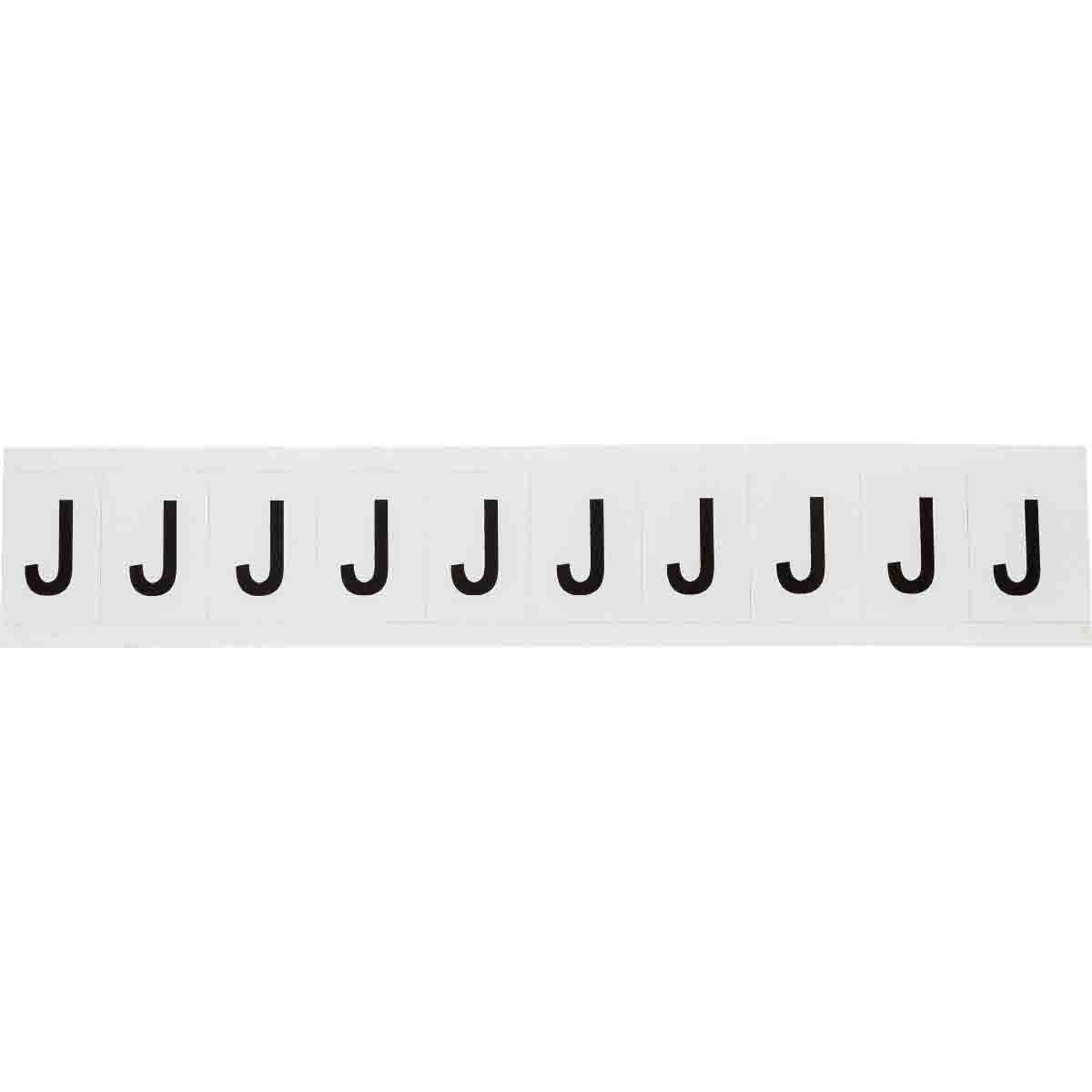 9713-J 1 in Vinyl N&L Black on White J 10/PK