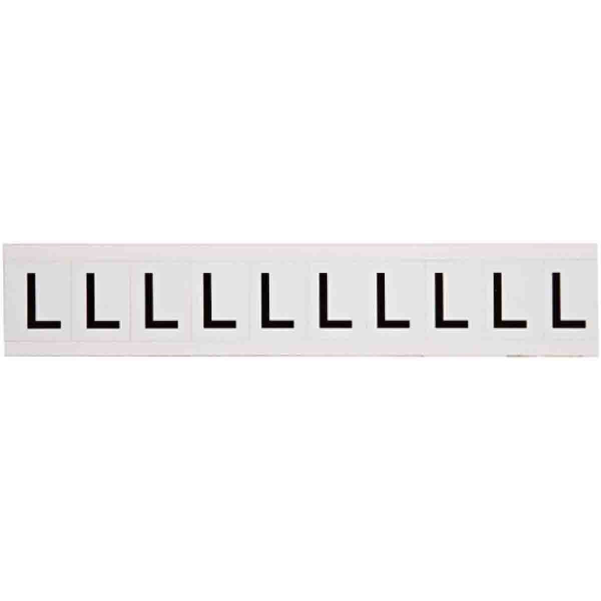 9713-L 1 in Vinyl N&L Black on White L 10/PK