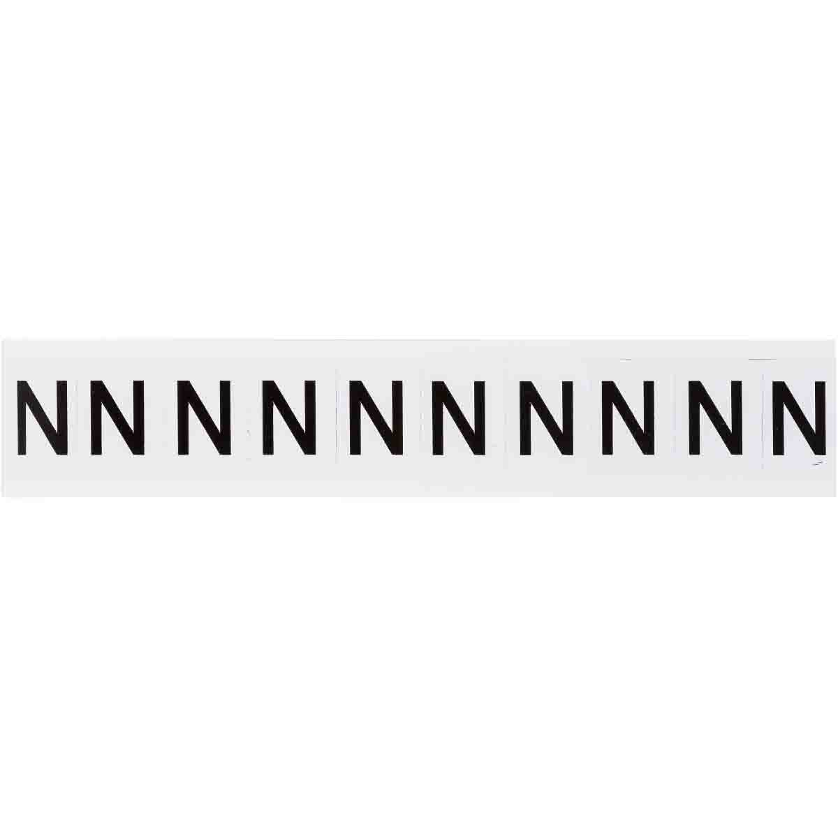 9713-N 1 in Vinyl N&L Black on White N 10/PK