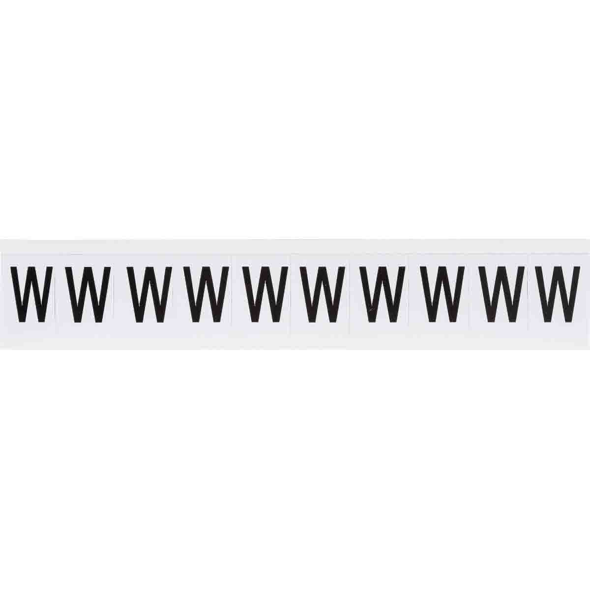 9713-W 1 in Vinyl N&L Black on White W 10/PK