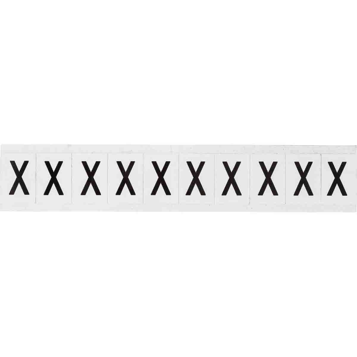 9713-X 1 in Vinyl N&L Black on White X 10/PK