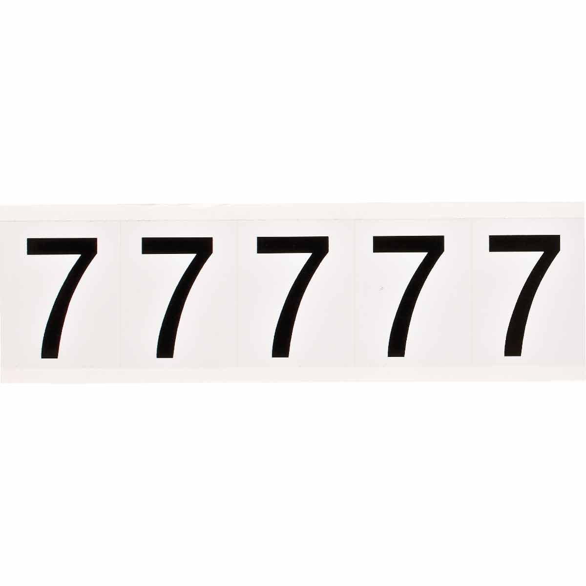 9714-7 1.938 in Vinyl N&L Black on White 7 5/PK