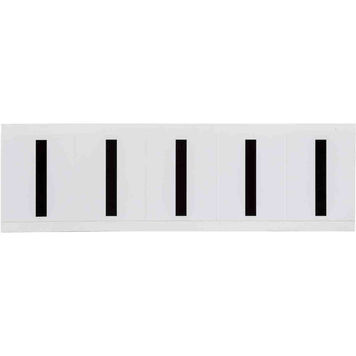 9714-I 1.938 in Vinyl N&L Black on White I 5/PK