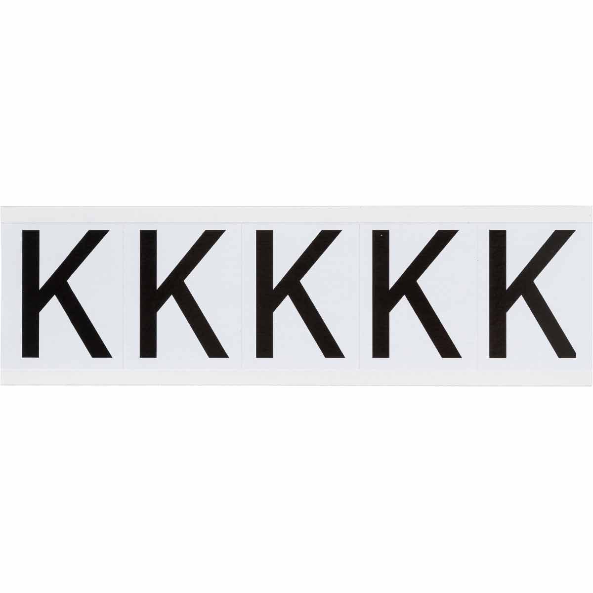 9714-K 1.938 in Vinyl N&L Black on White K 5/PK