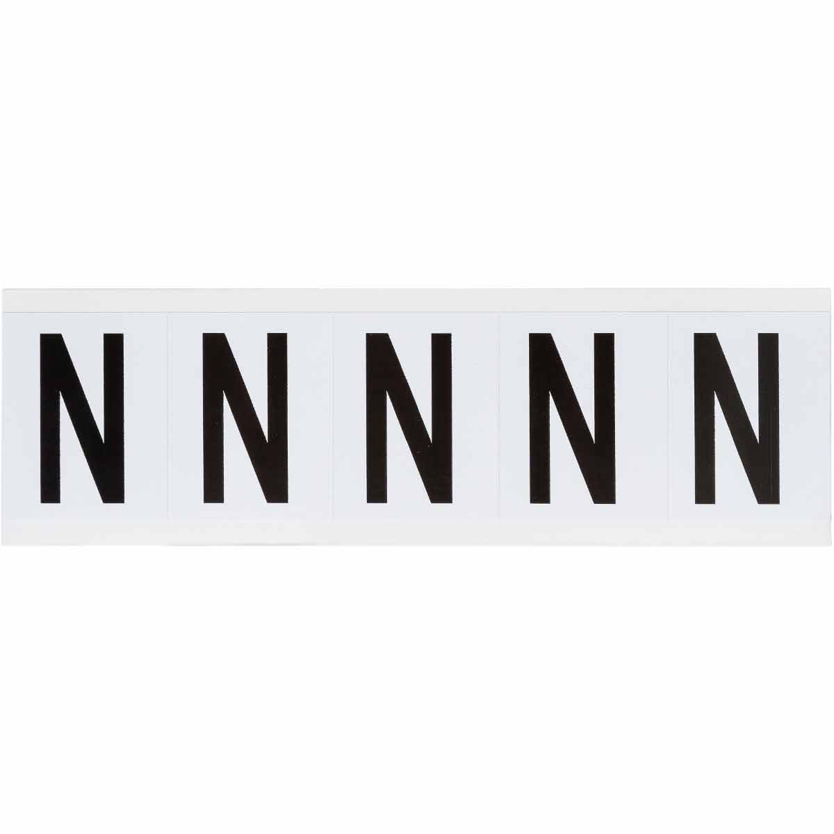 9714-N 1.938 in Vinyl N&L Black on White N 5/PK