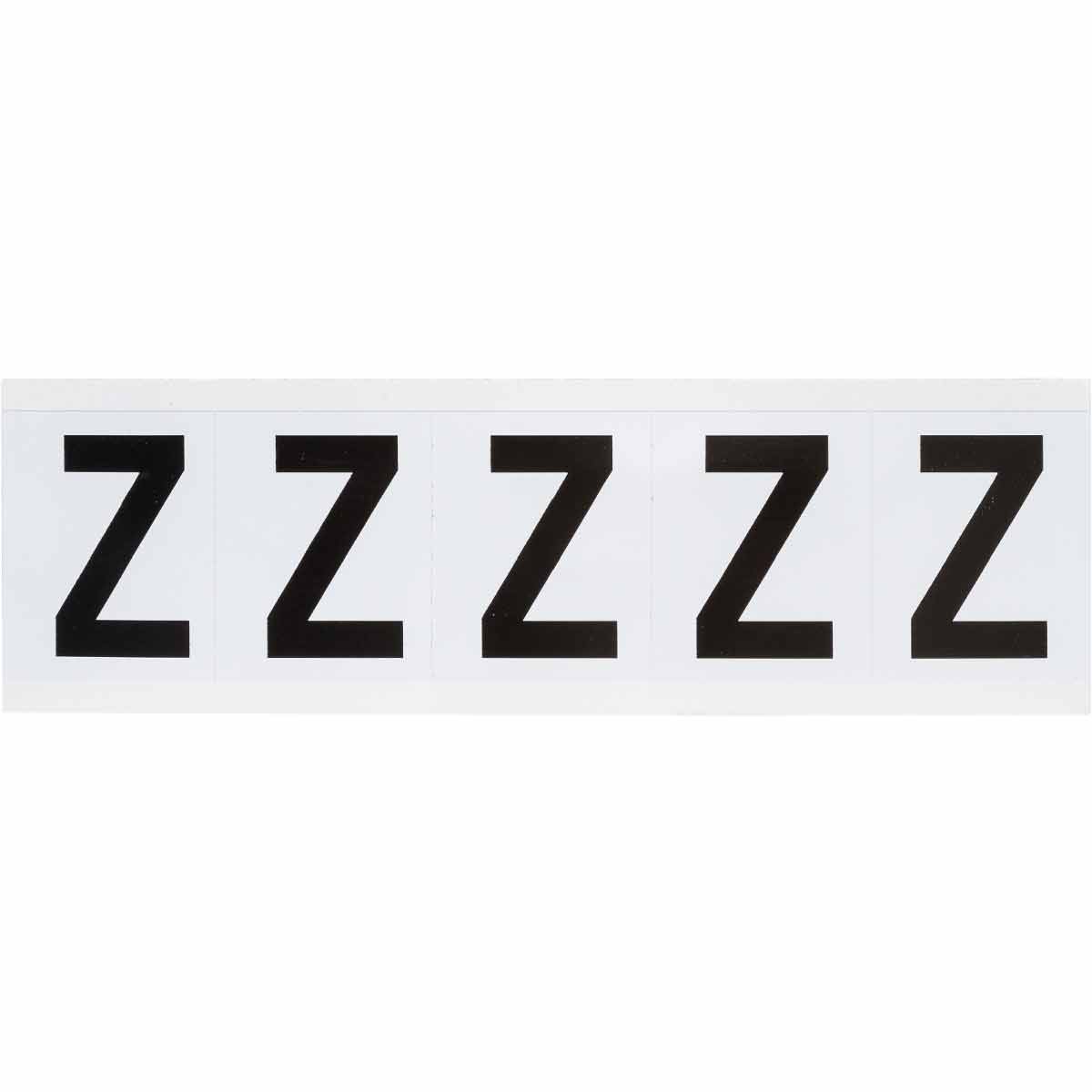 9714-Z 1.938 in Vinyl N&L Black on White Z 5/PK