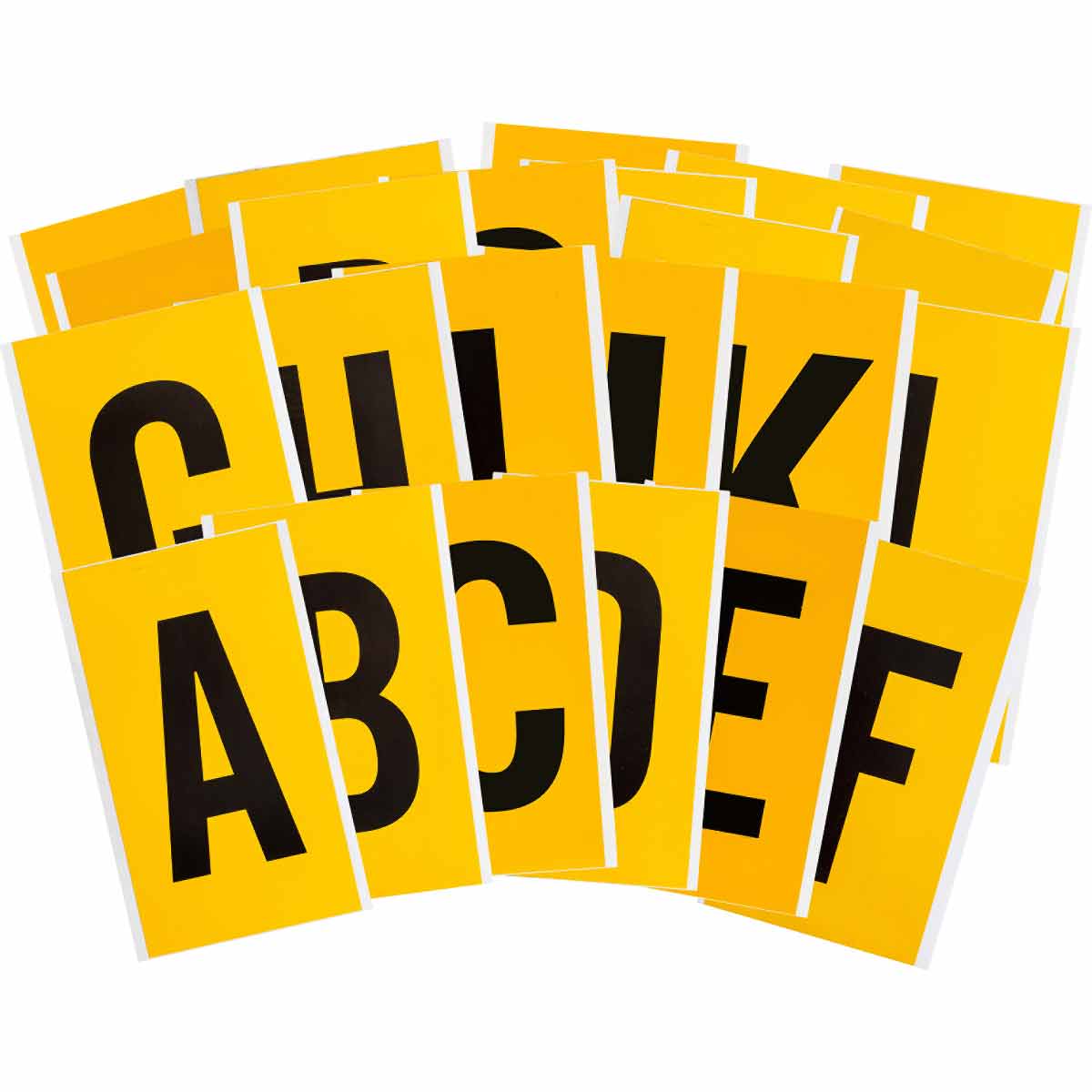 1570-LTR KIT 6 in Vinyl N&L BK on YL A to Z 26/PK