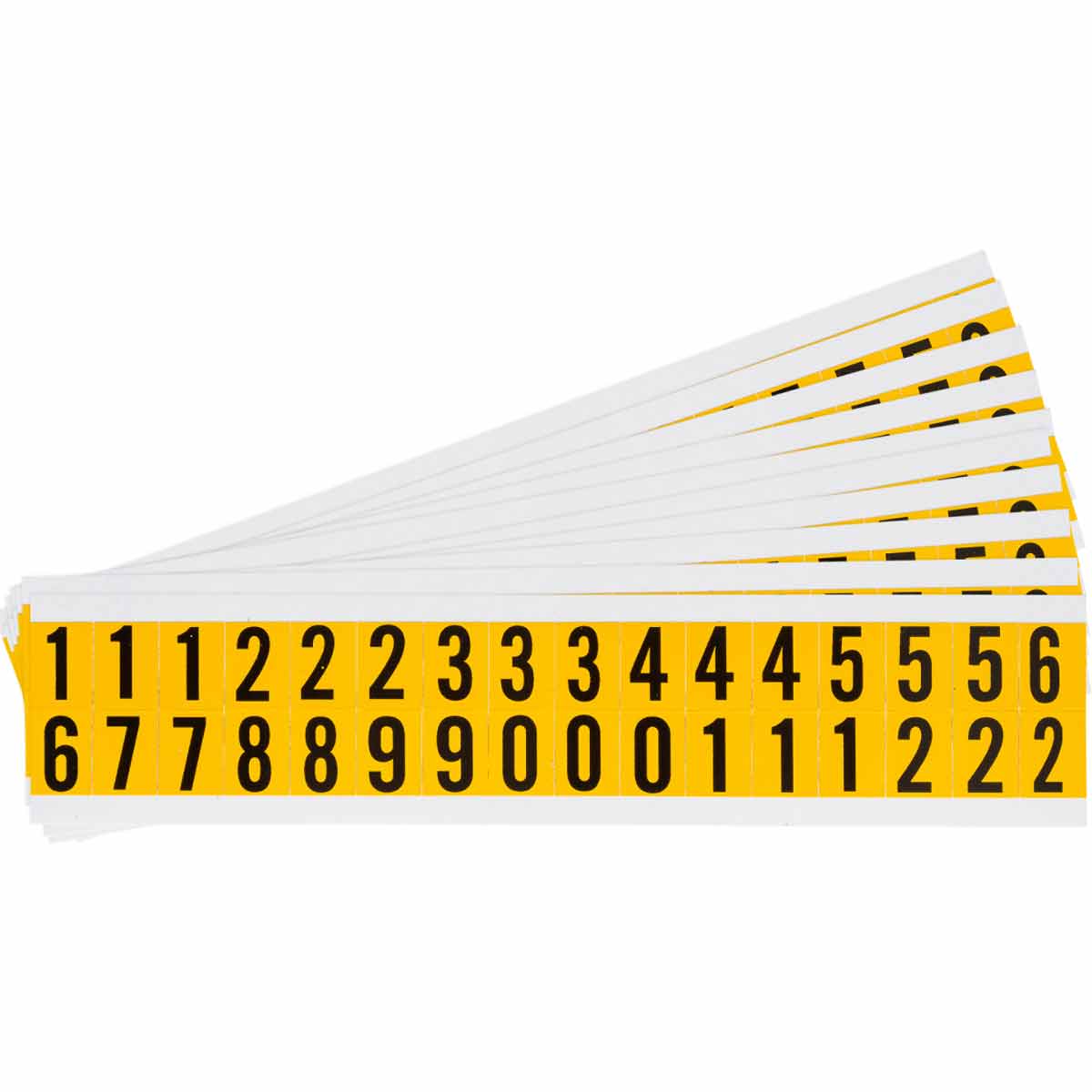 1520-# KIT 0.625" Vinyl N&L BK on YL 0 to 9 25/PK