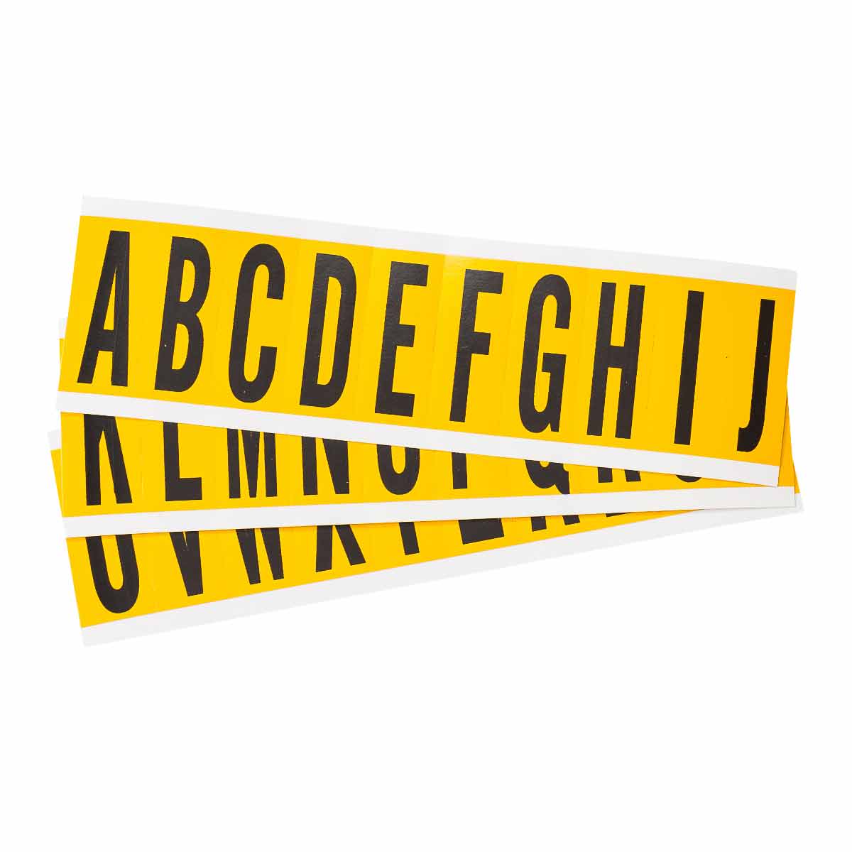 1534-LTR KIT 1.938" Vinyl N&L BK on YL A to Z 25/PK