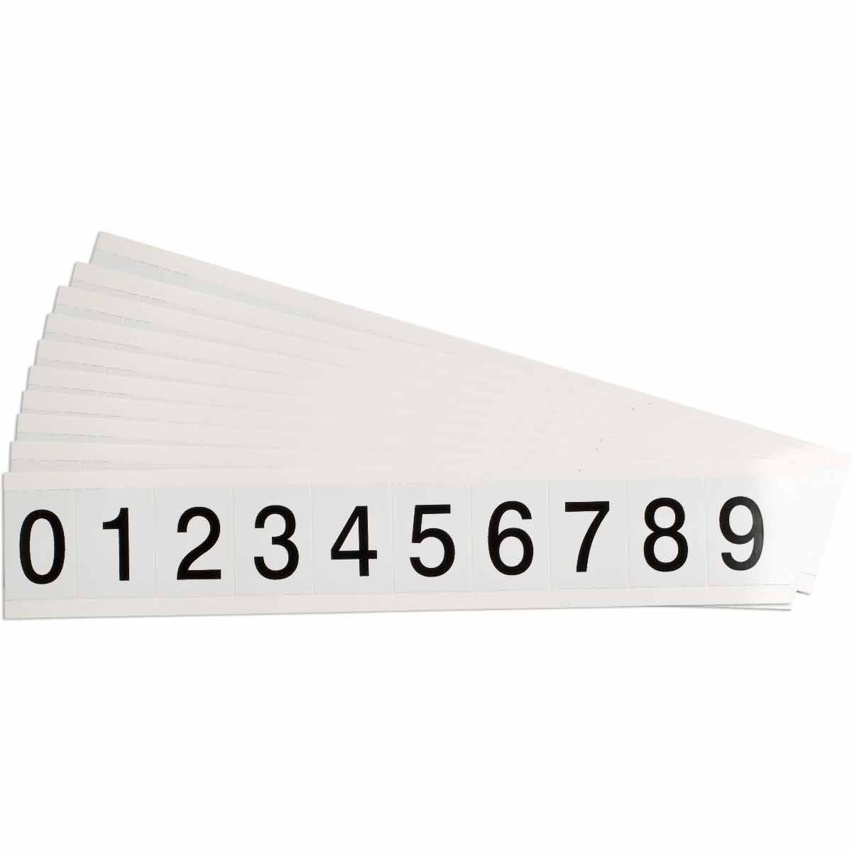 9713-# KIT 1 in Vinyl N&L Black on White 0 to 9 /PK