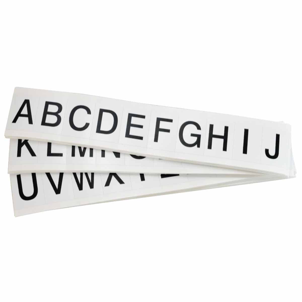 9713-LTR KIT 1 in Vinyl N&L Black on White A to Z /PK