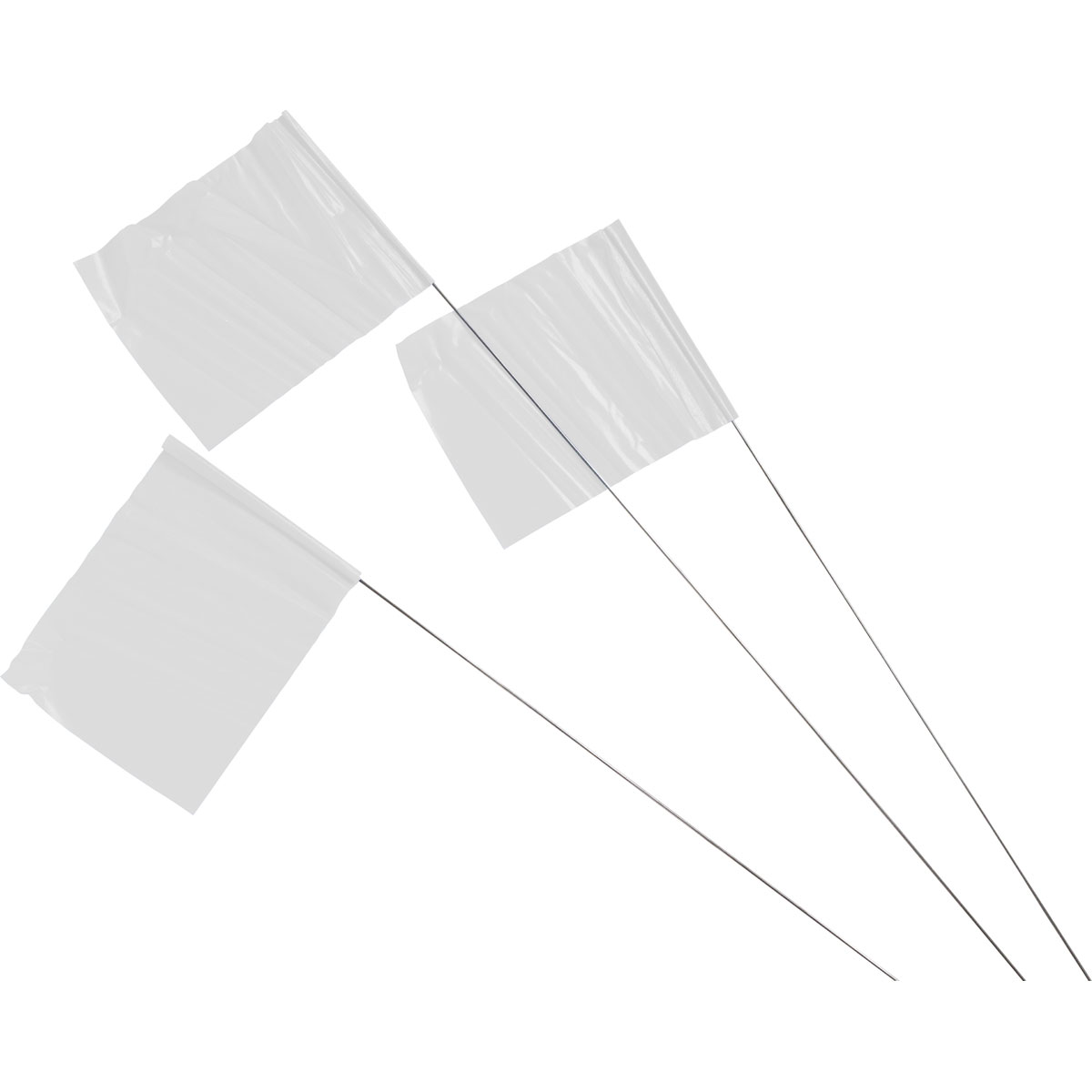 98176 MRK FLAG 4"WX5 PVC30"H STL ROD-WHT FLAG