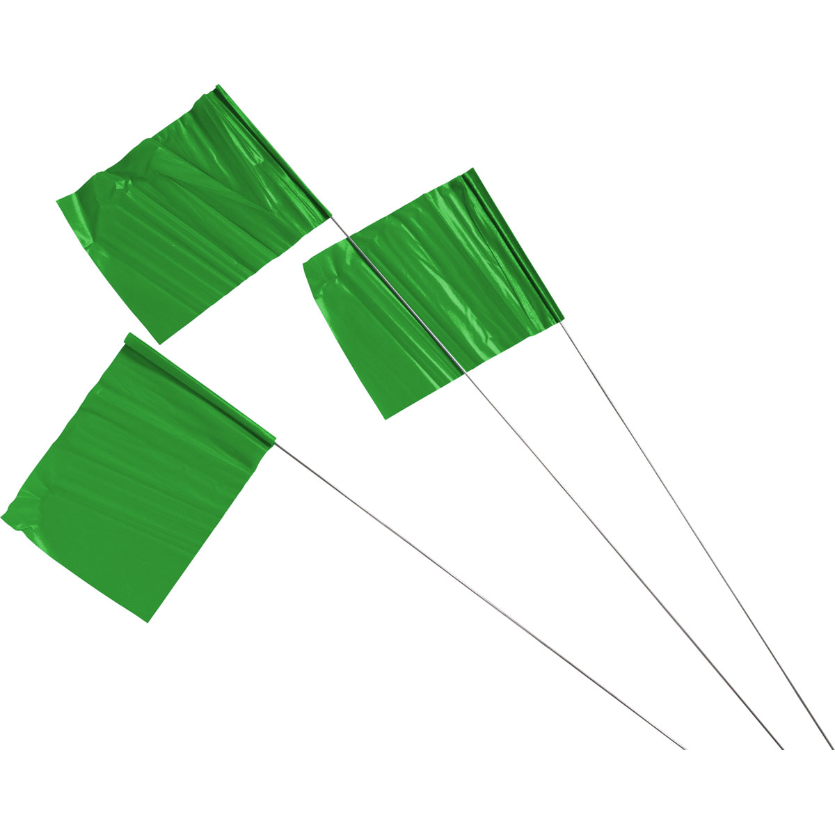 98177 MRKG FLAG 4"WX5 PVC30"H STL ROD-GRN FLAG