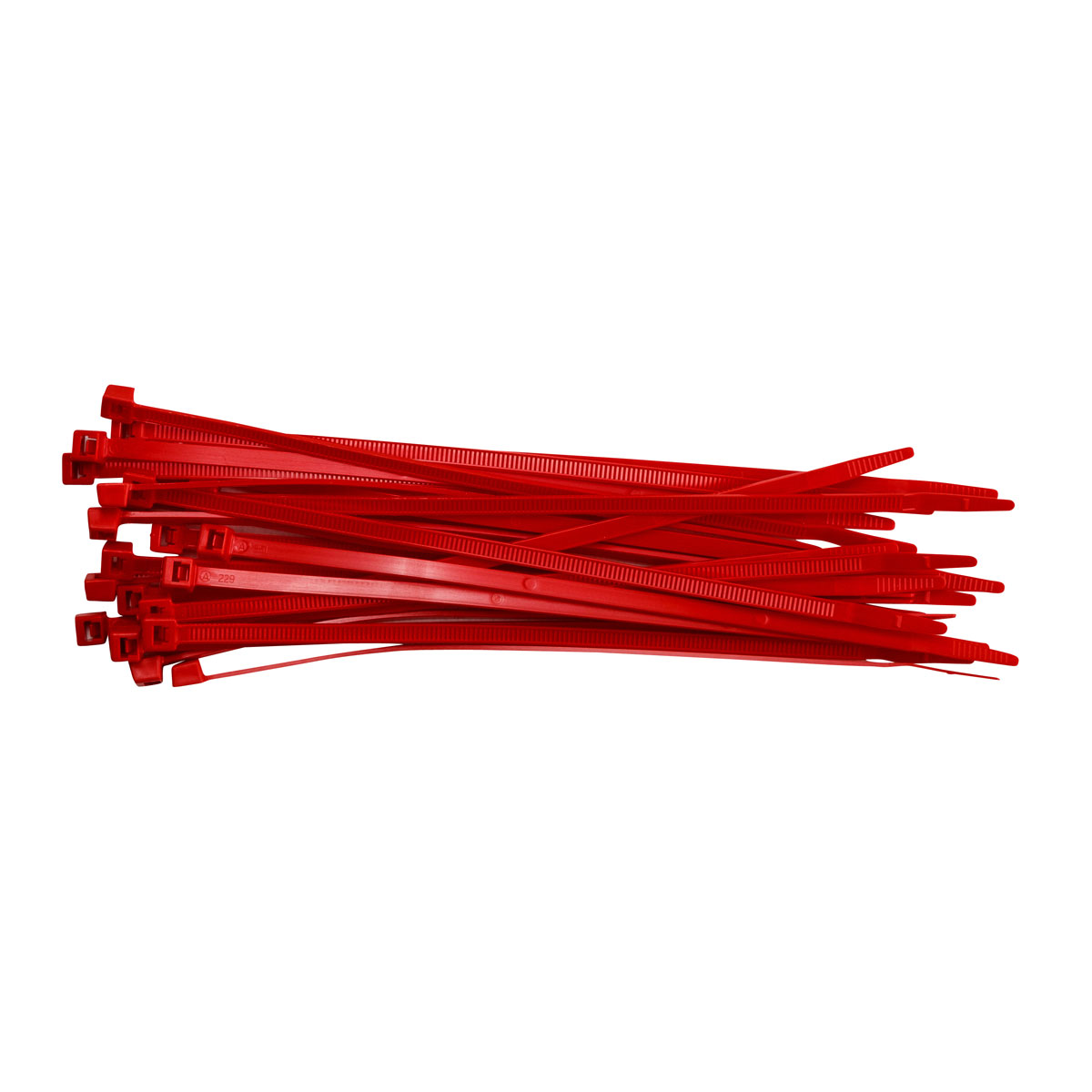 NYLON CABLE TIES 3.6X205MM RED PK100