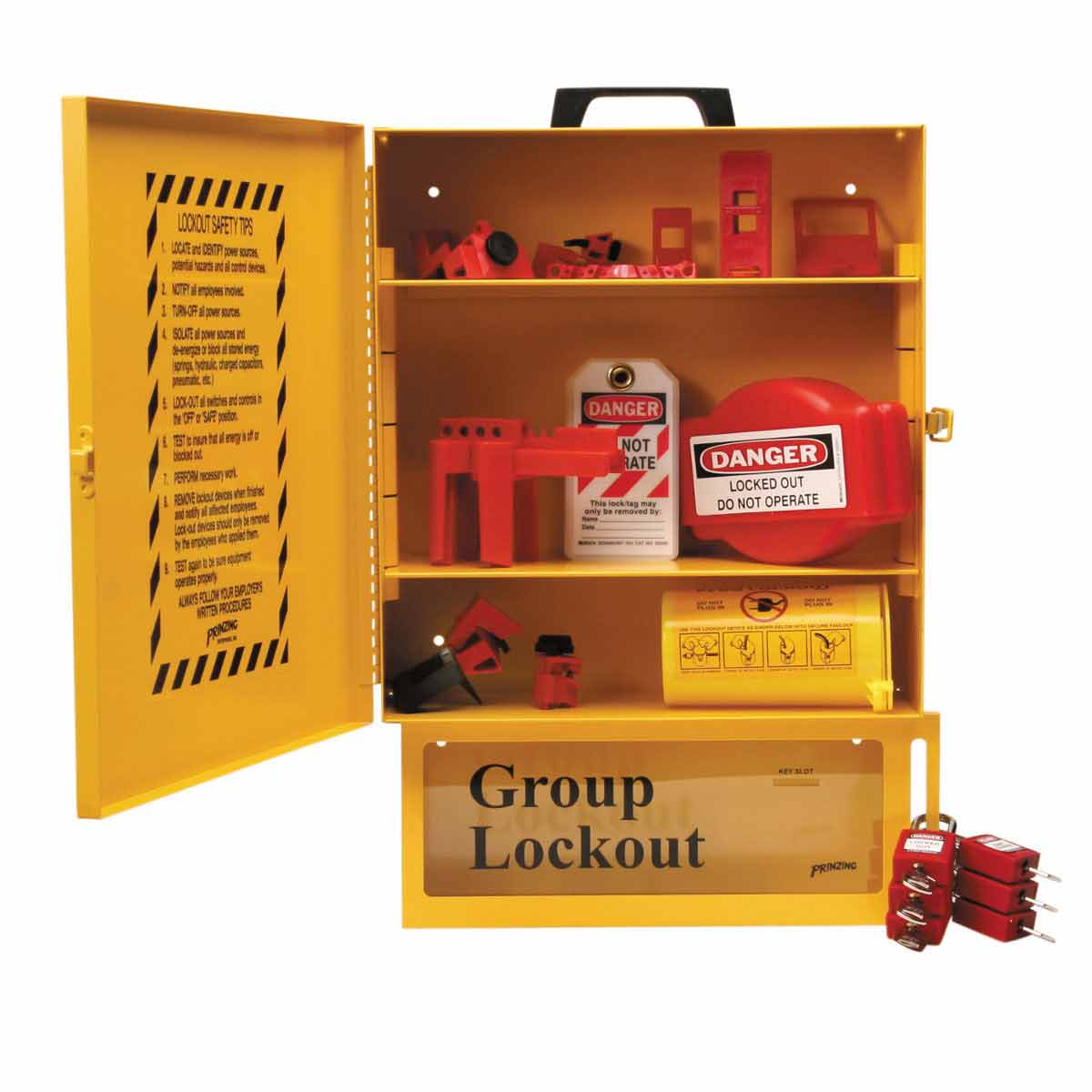 Brady Ready Access Valve And Electrical Lockout Station Includes 6 Steel Padlocks 