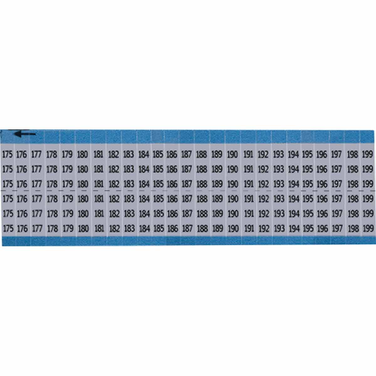 AF-175-199-SC-PK Wire Marker 0.75in H x 0.36in W, 175-199