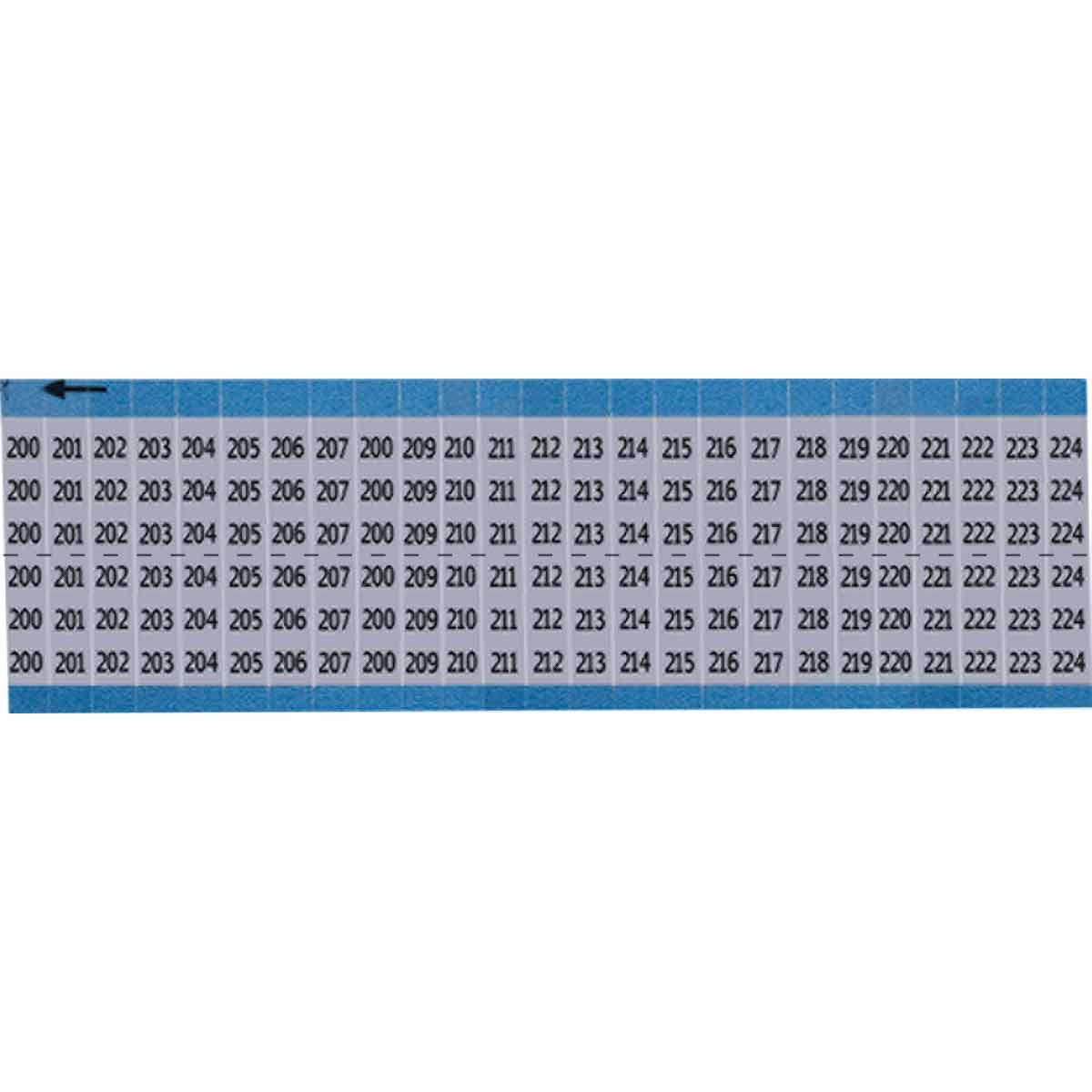 AF-200-224-SC-PK Wire Marker 0.75in H x 0.36in W, 200-224
