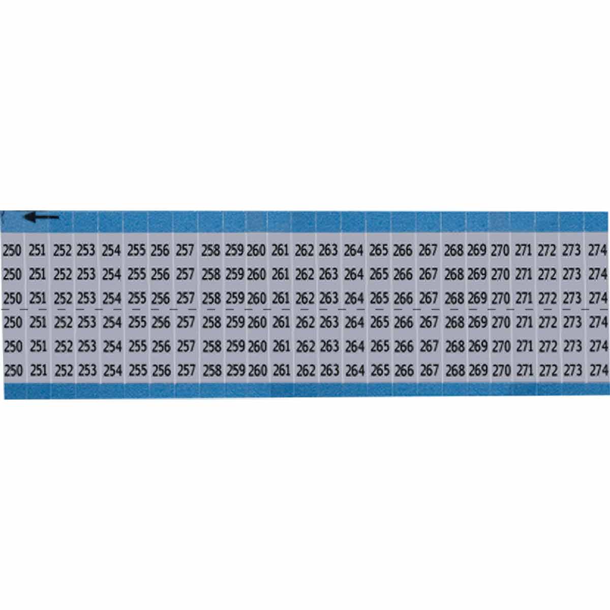 AF-250-274-SC-PK Wire Marker 0.75in H x 0.36in W, 250-274