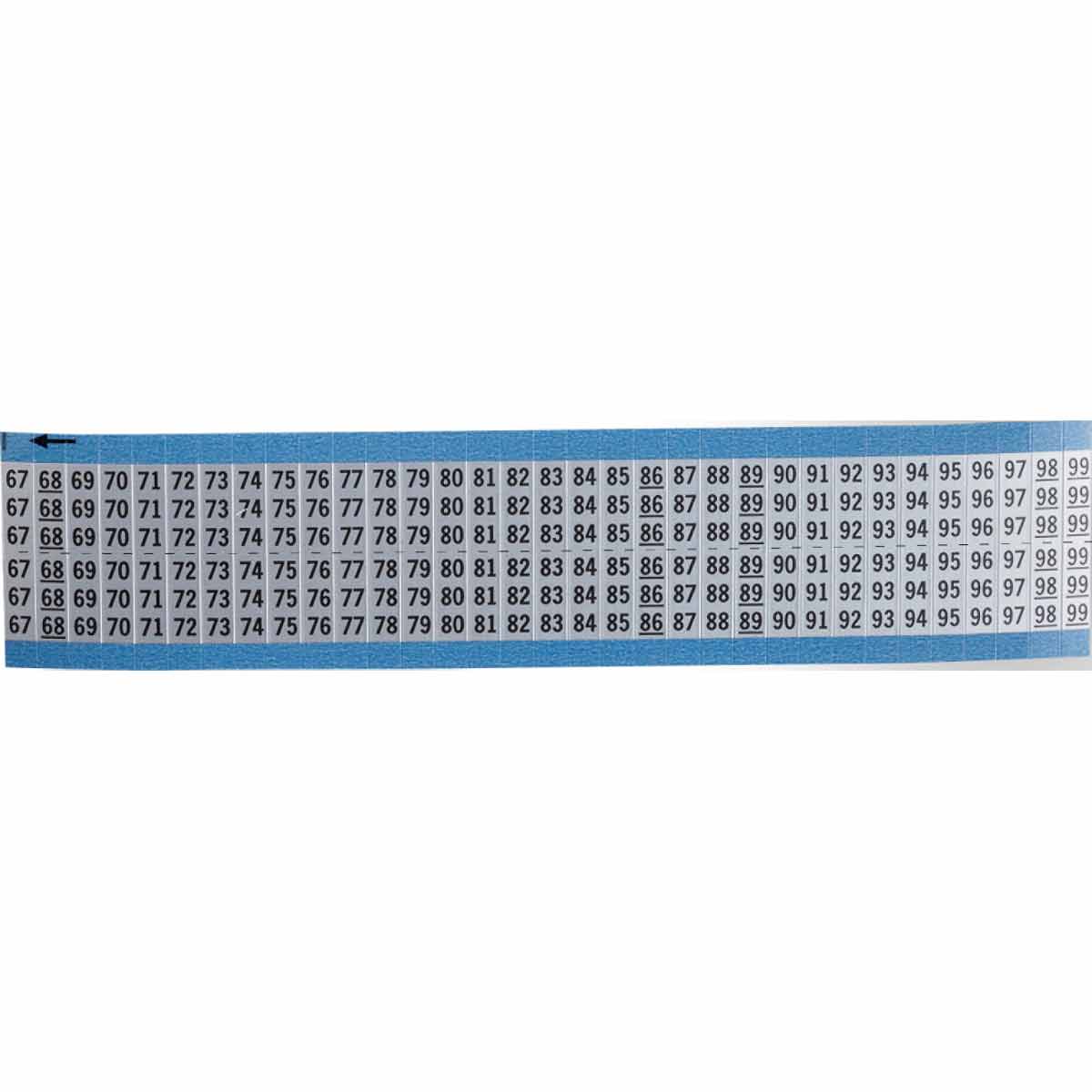 AF-67-99-SC-PK Wire Marker 0.75in H x 0.27in W, 67 to 99
