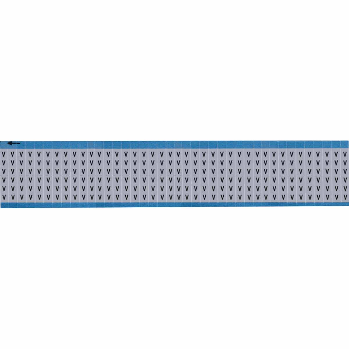 AF-V-SC-PK Wire Marker 0.75in H x 0.25in W, V