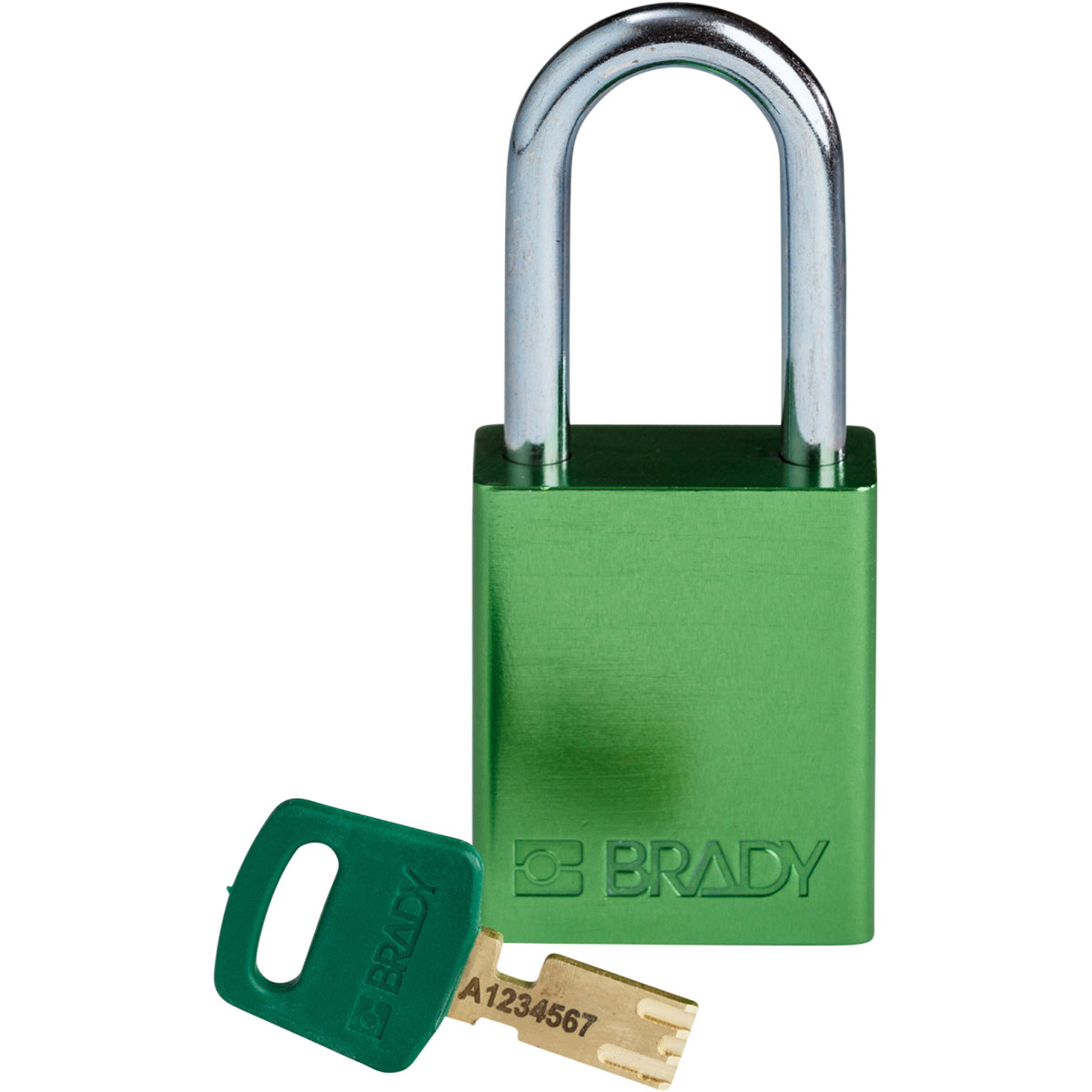 ALU-GRN-38ST-KD Alum Padlock 1.5" Steel Shackle KD GN