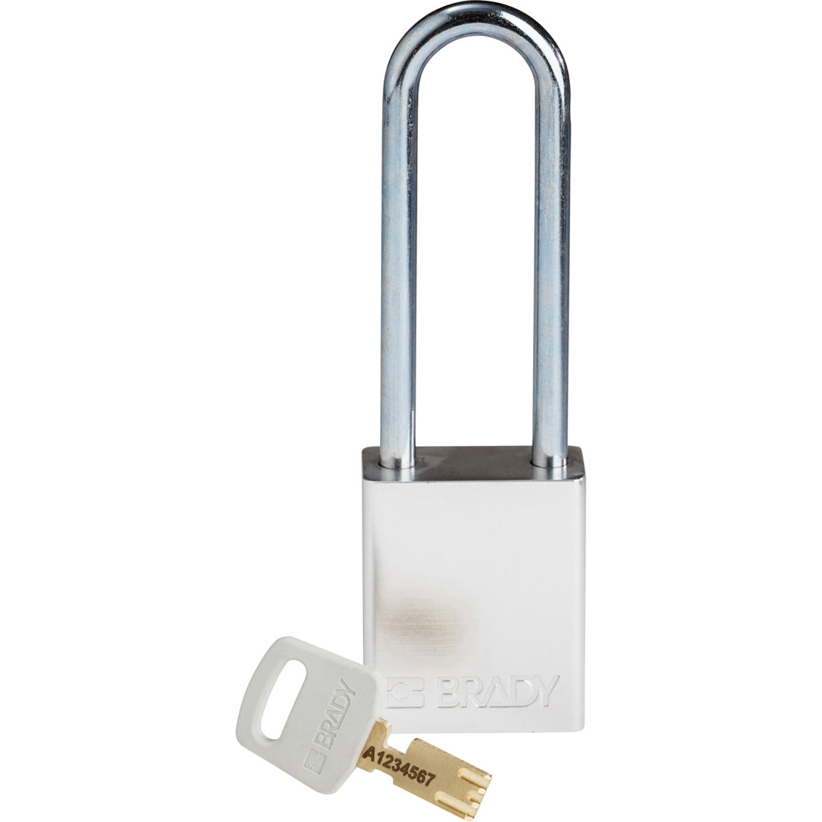 ALU-SLV-76ST-KD Alum Padlock 3" Steel Shackle KD SL