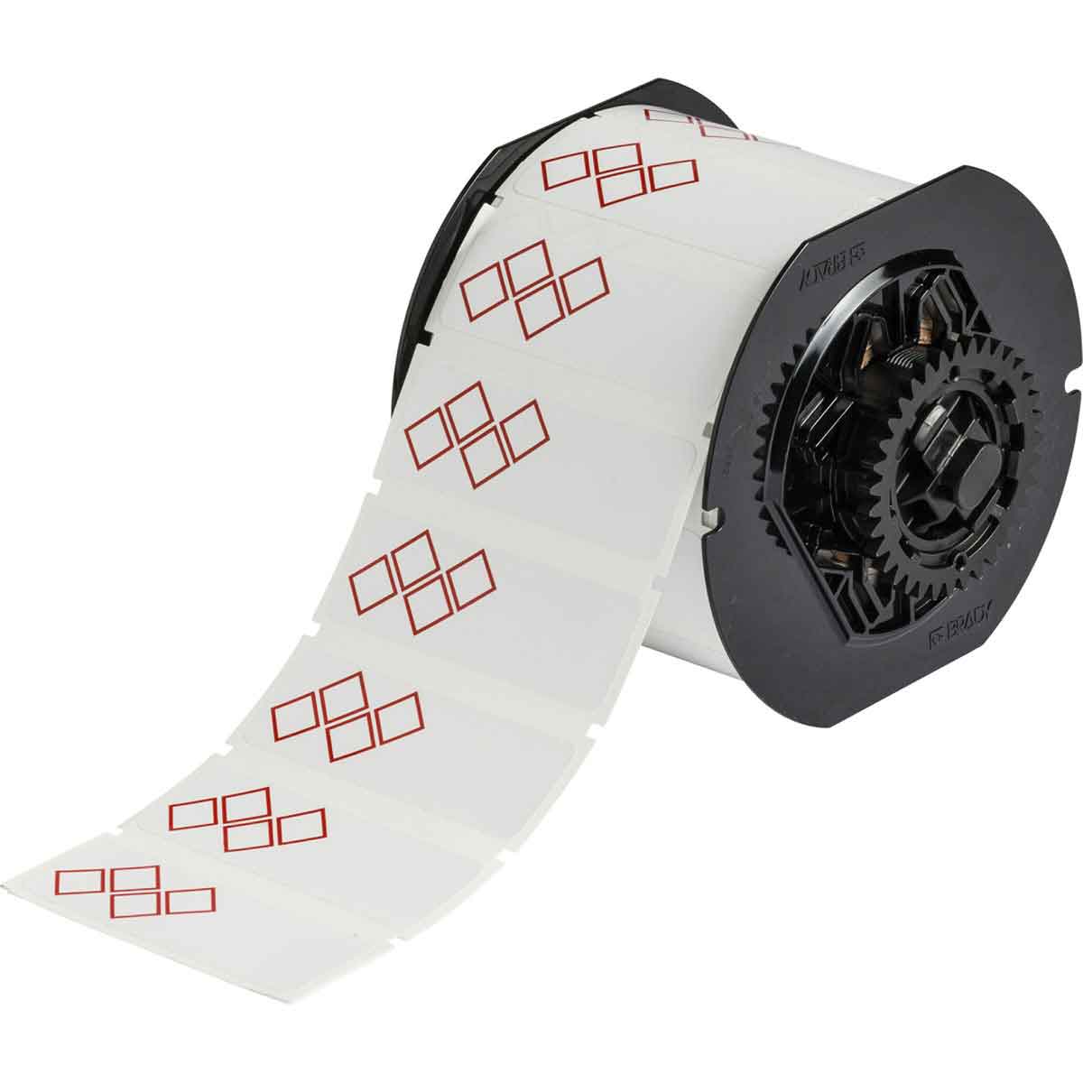 B30-18-7569-CLP4C Label Vinyl 1in x 3in RD/WT 1000/RL