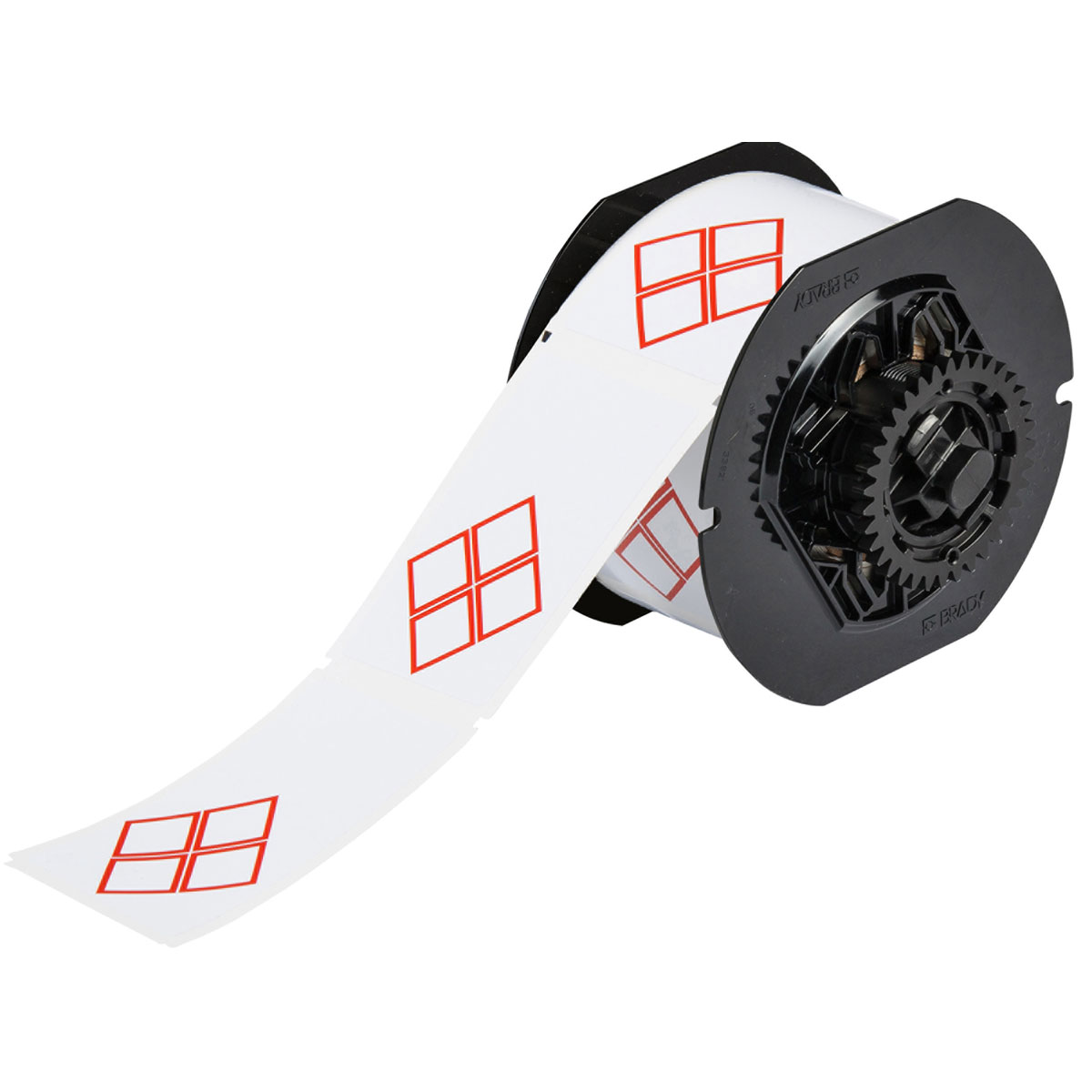 B30-260-569-CLP4B Lbl Poly 2.165inx3.346in RD/WT 340/RL